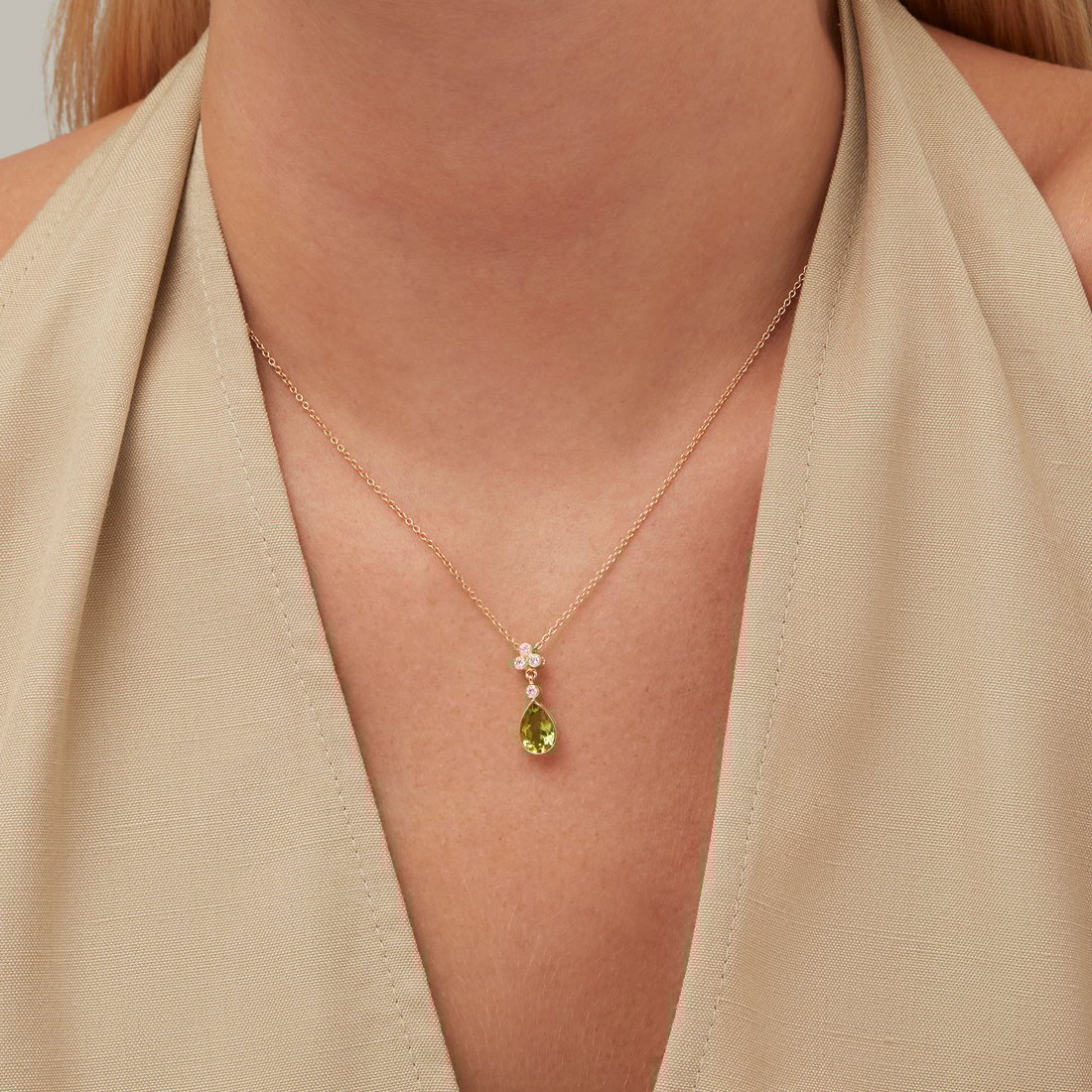 Aphrodite Teardrop Pendant Necklace