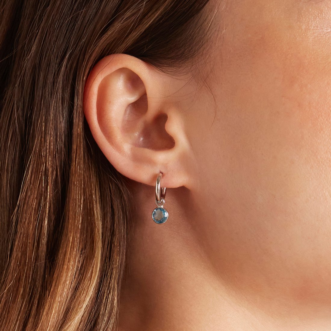 Gemstone Huggie Earrings