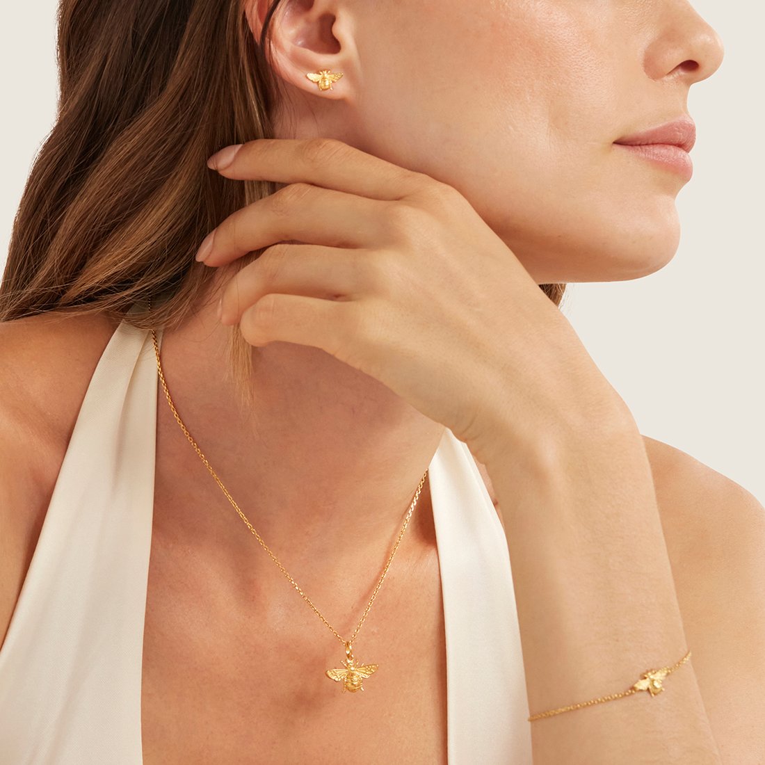 Bee Necklace, Bracelet & Earrings Set