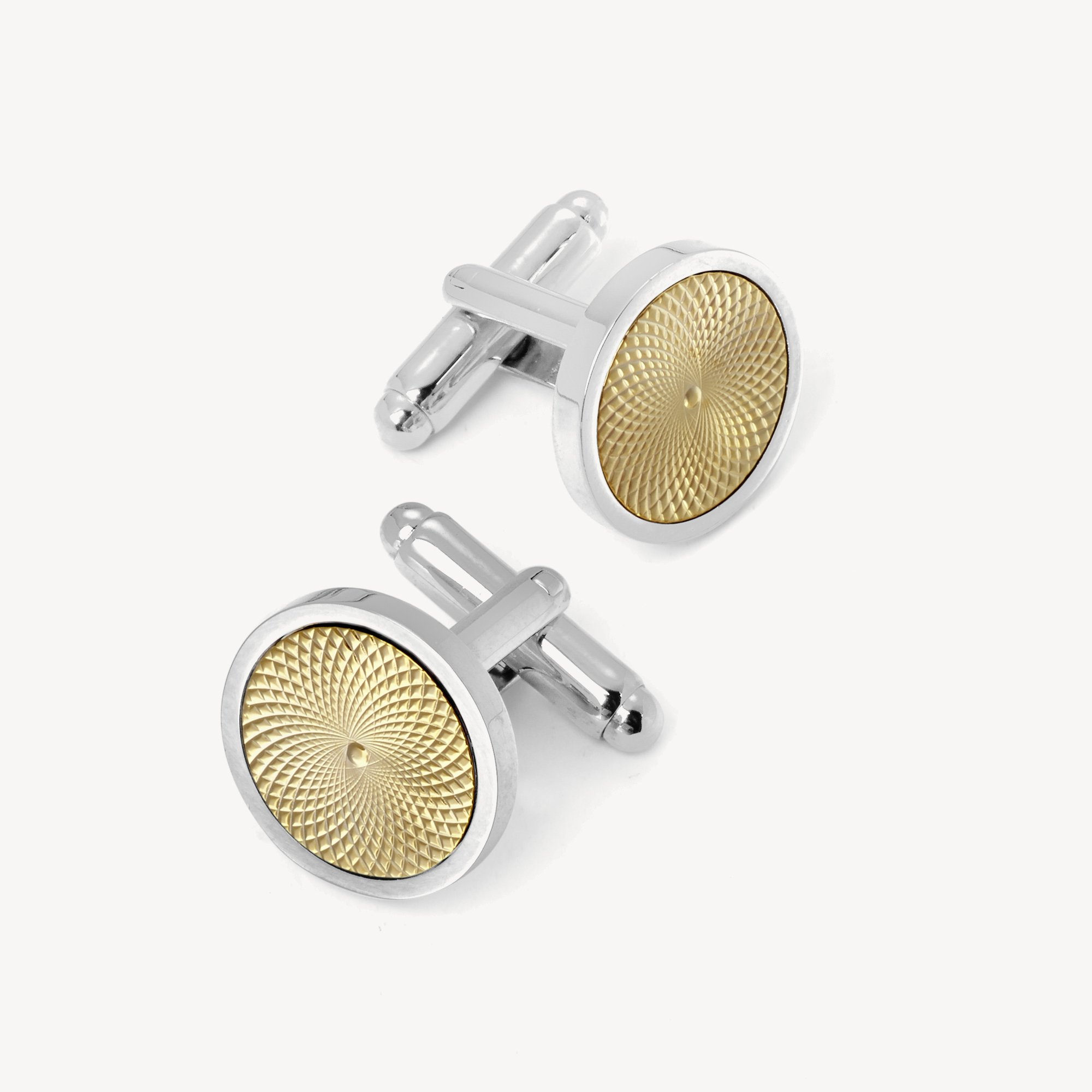 Engraved Centre Round Cufflinks