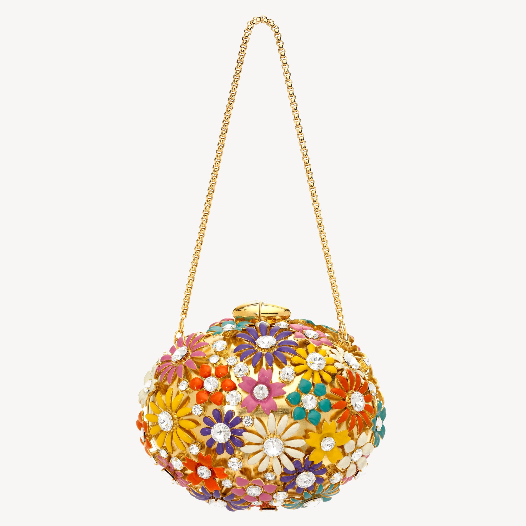 Embellished Floral Clutch