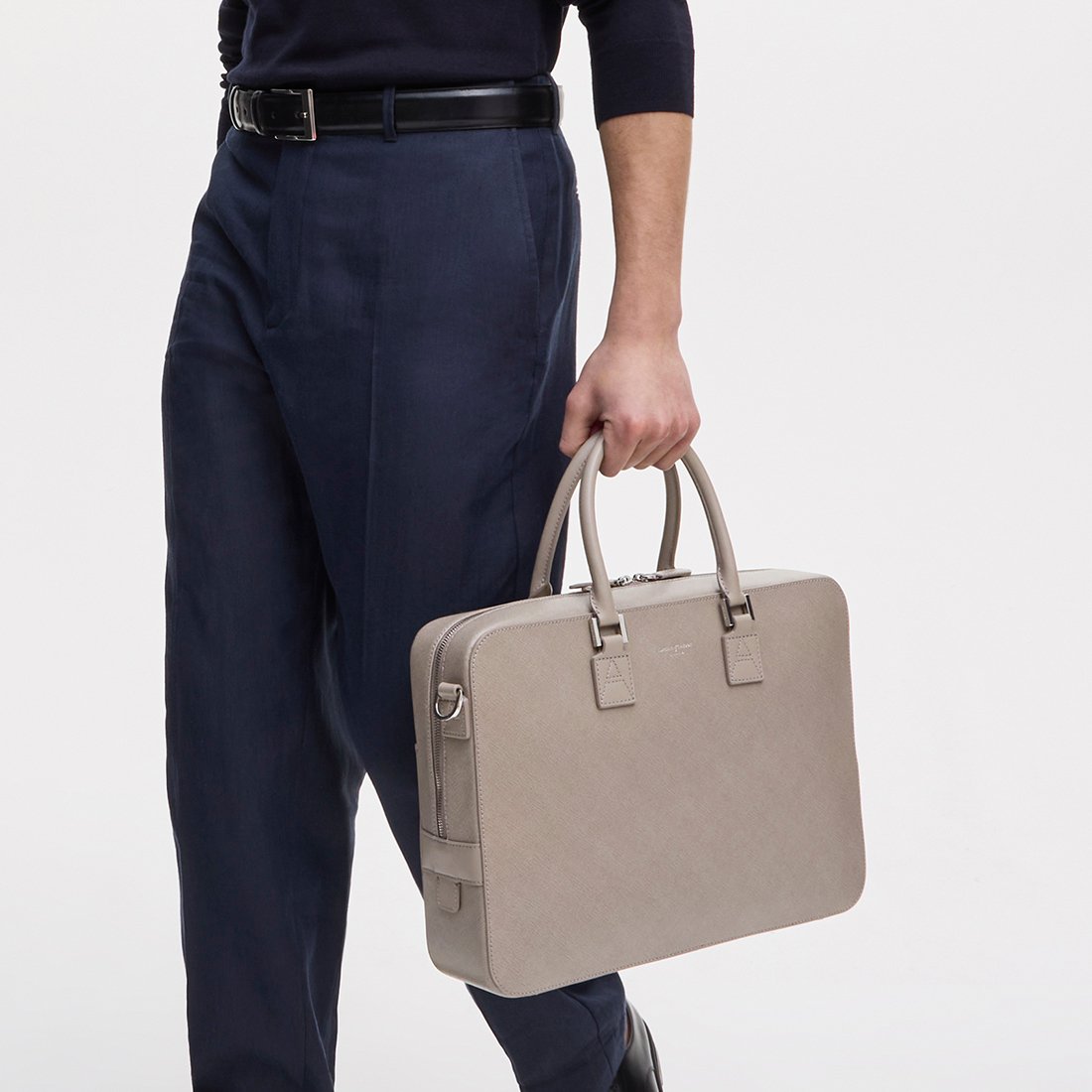 Mount Street Leather Laptop Briefcase