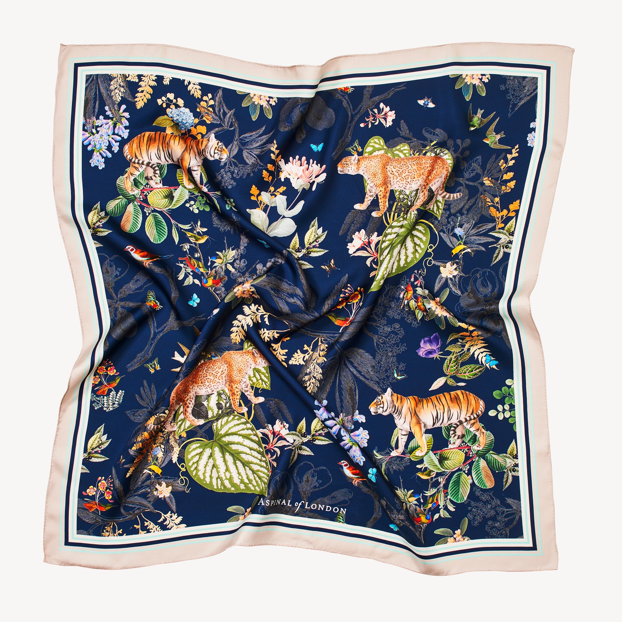 Tigers & Leopards Silk Scarf