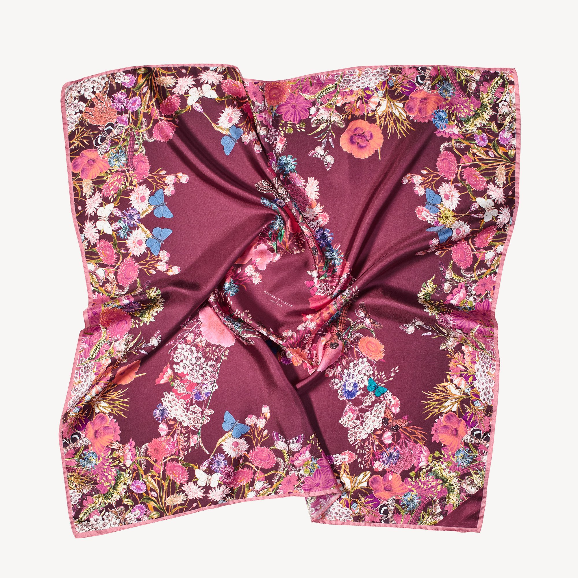 Ombre 'A' Floral Silk Scarf