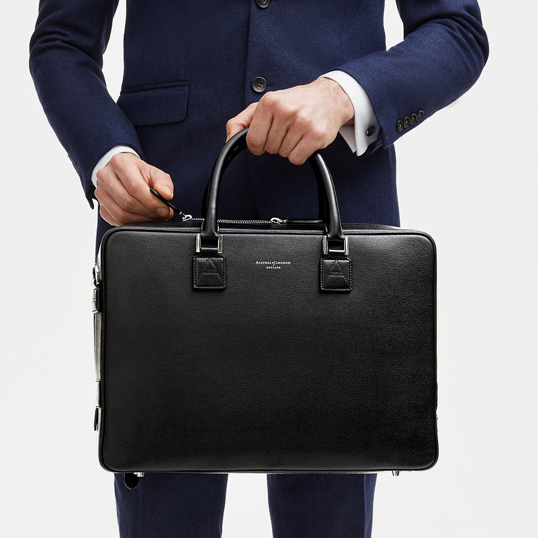 Mount Street Leather Laptop Briefcase