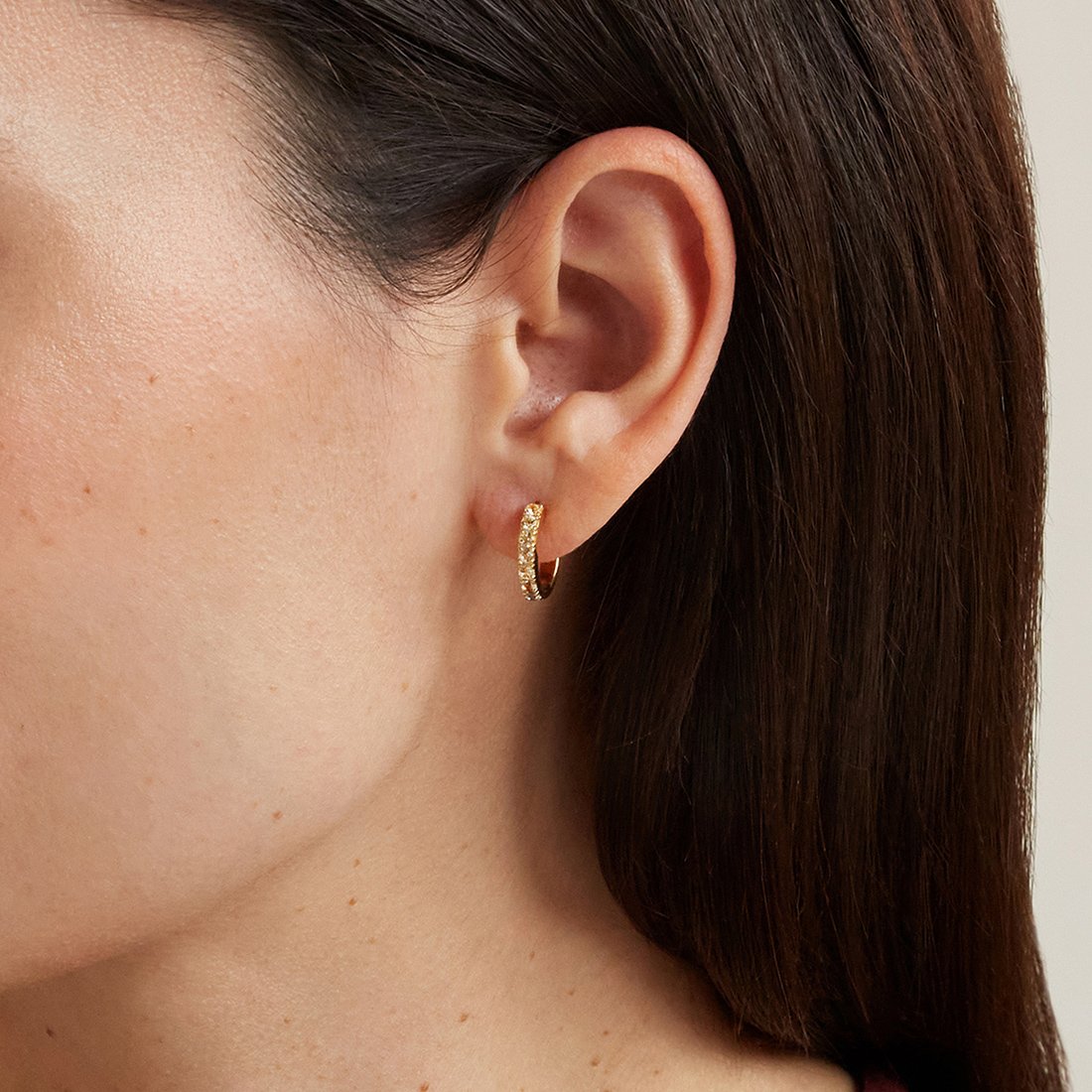 Pave Huggie Earrings