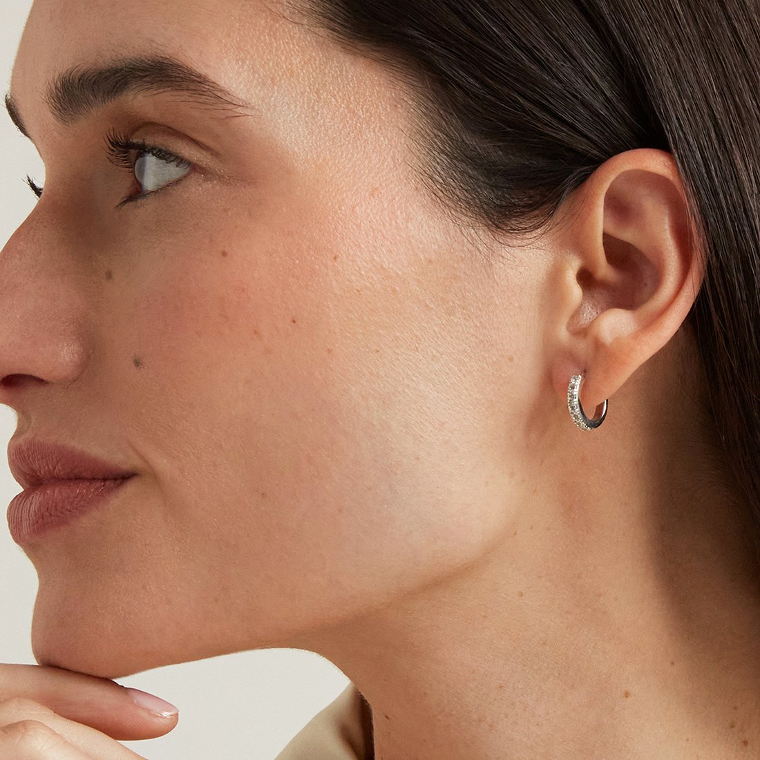 Pave Huggie Earrings