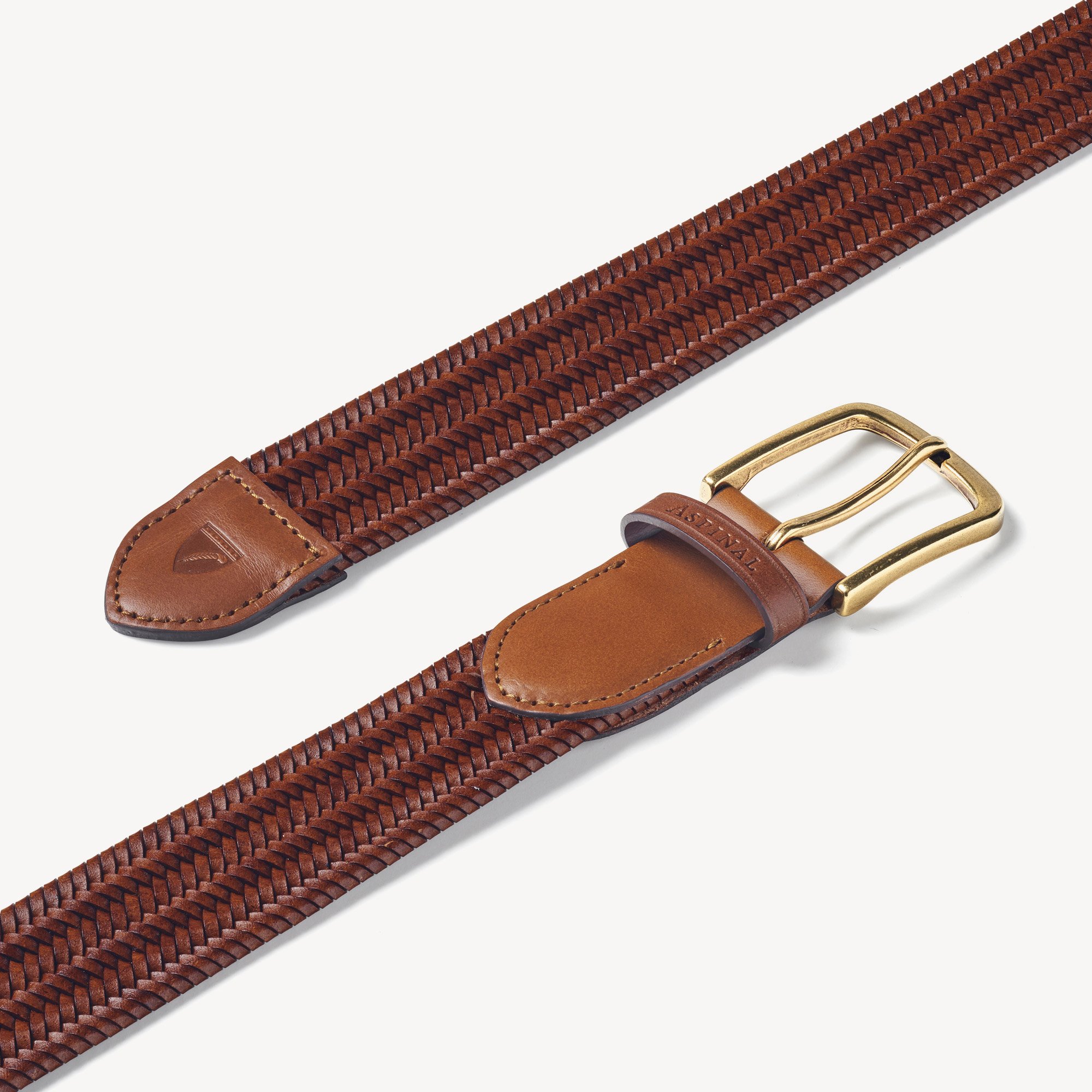 Men's Woven Leather Belt