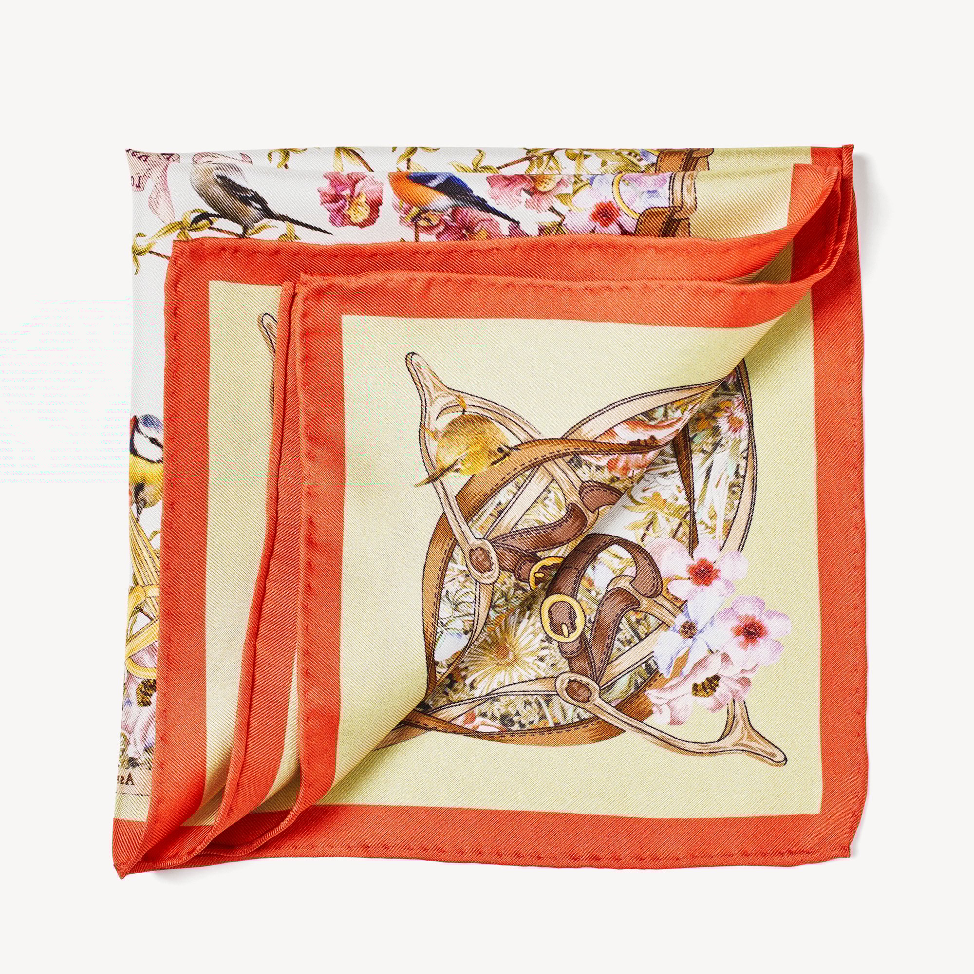 English Garden Silk Pocket Square