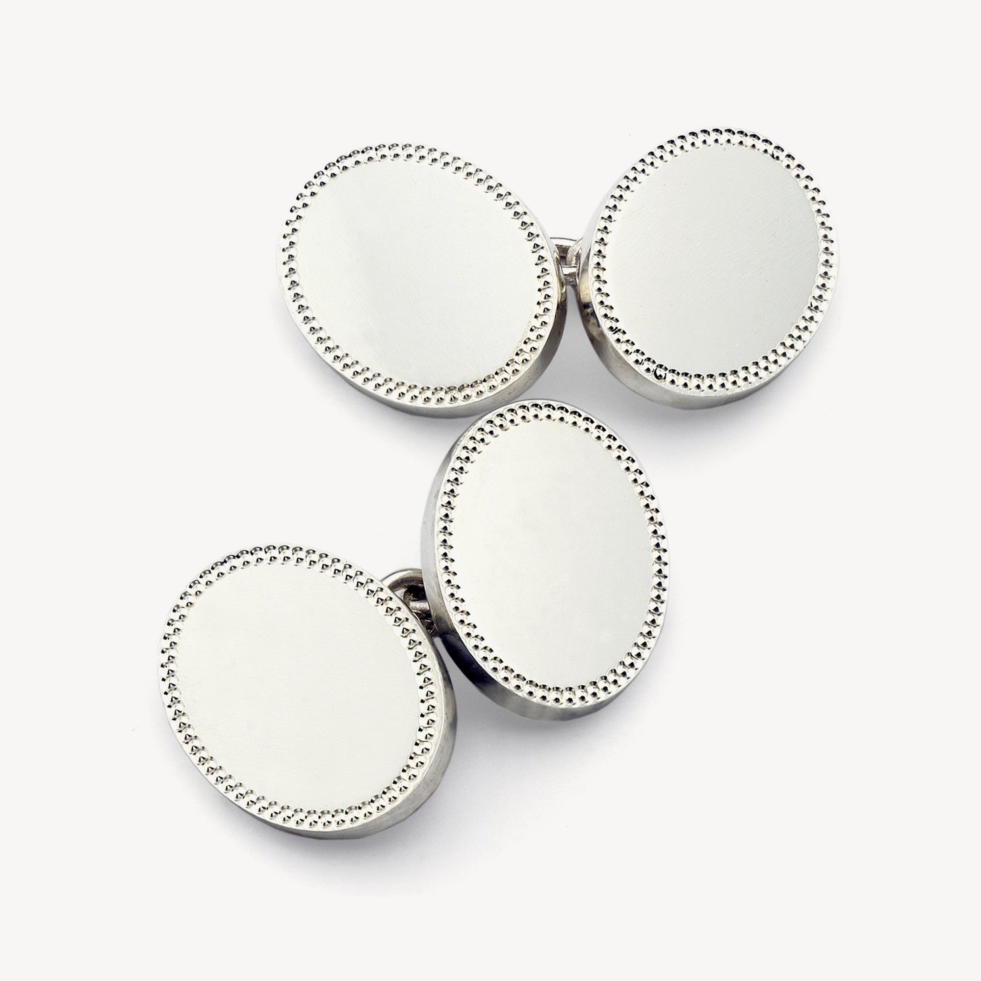 Personalised Hobnail Sterling Silver Cufflinks