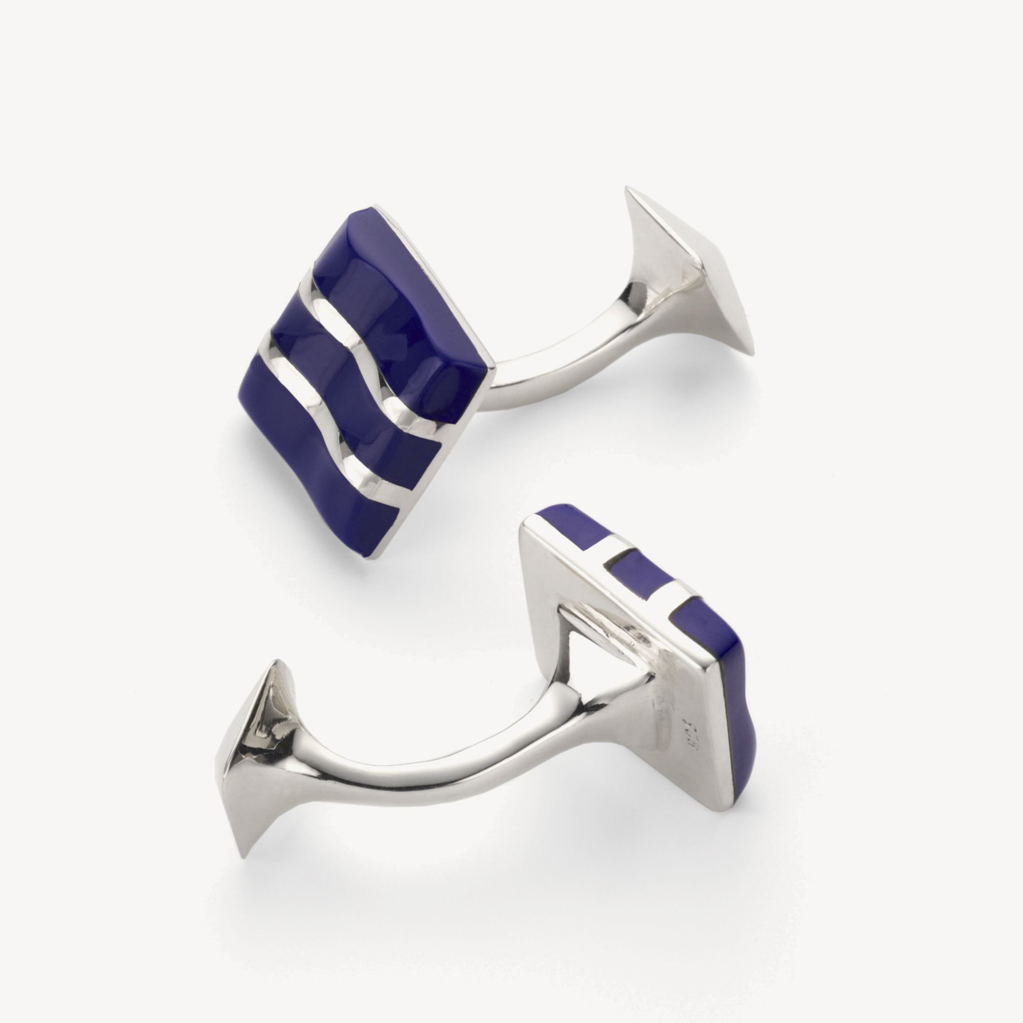 Wave Sterling Silver Cufflinks