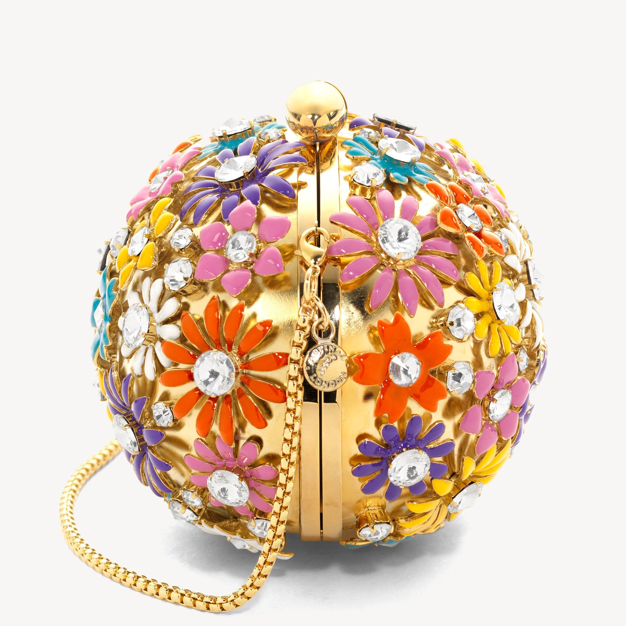 Embellished Floral Clutch