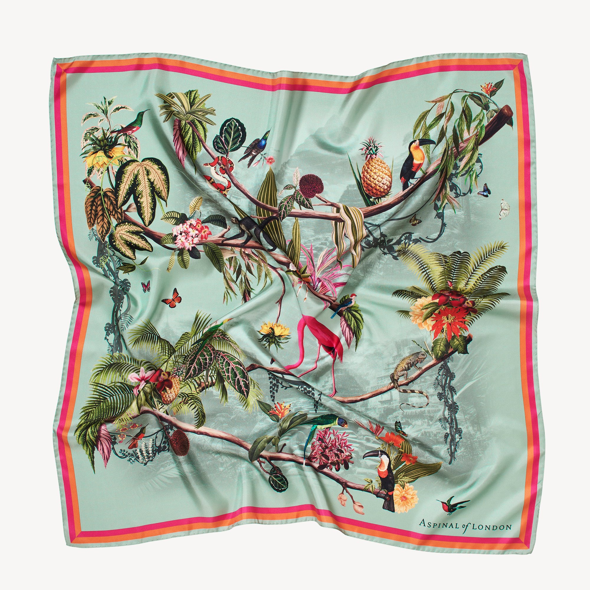Tropical Garden Silk Scarf