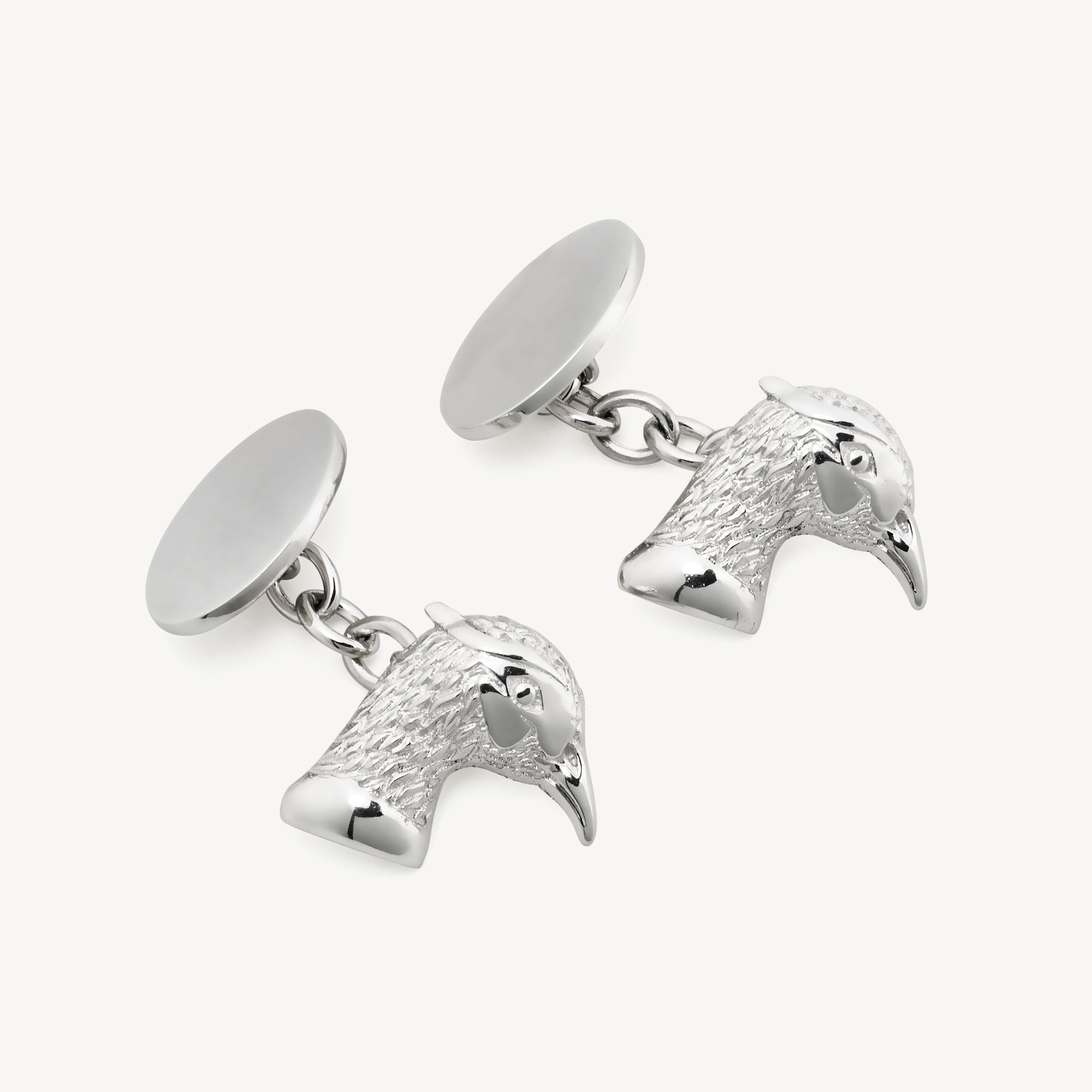 Pheasant Sterling Silver Personalised Cufflinks