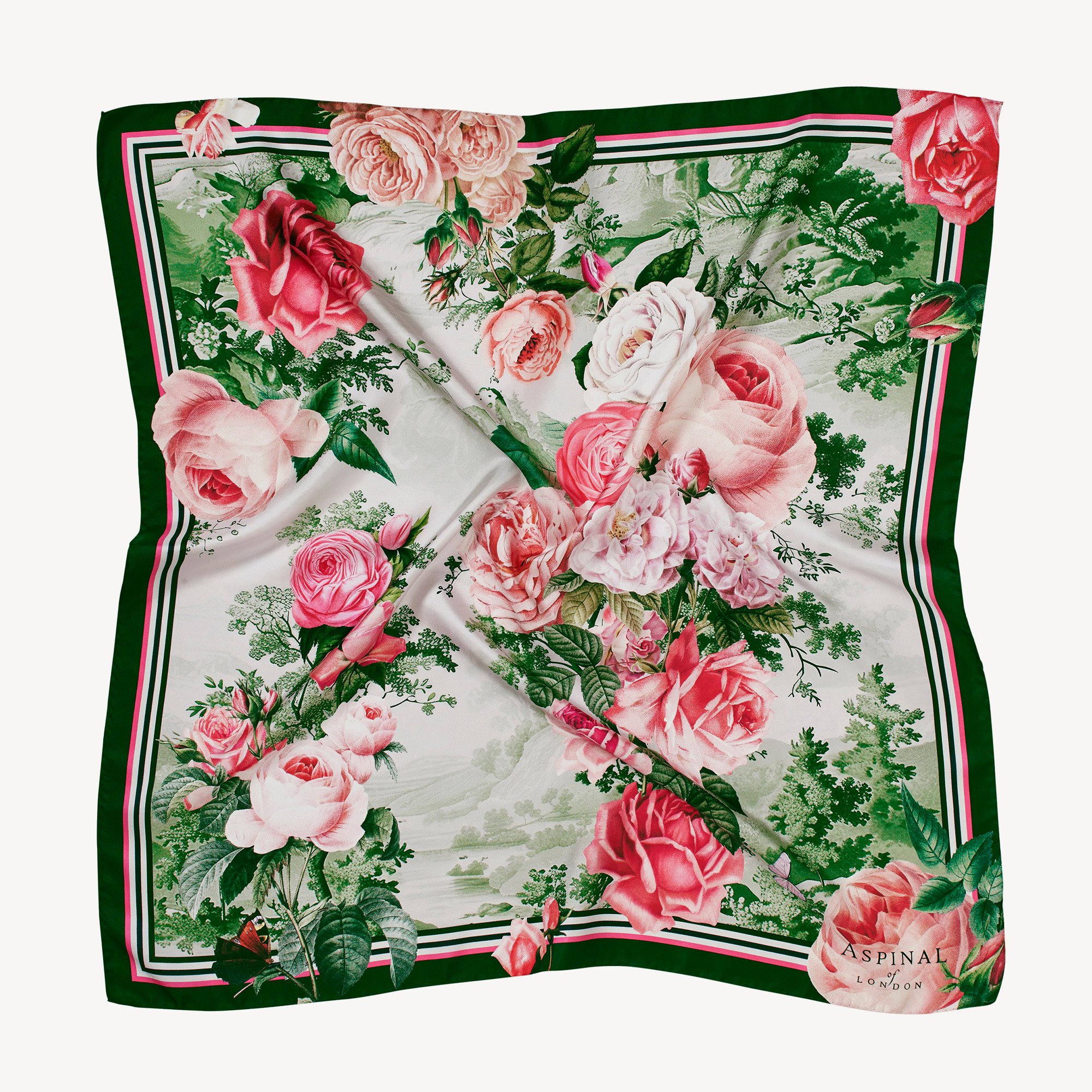 Roses of the Orient Silk Scarf