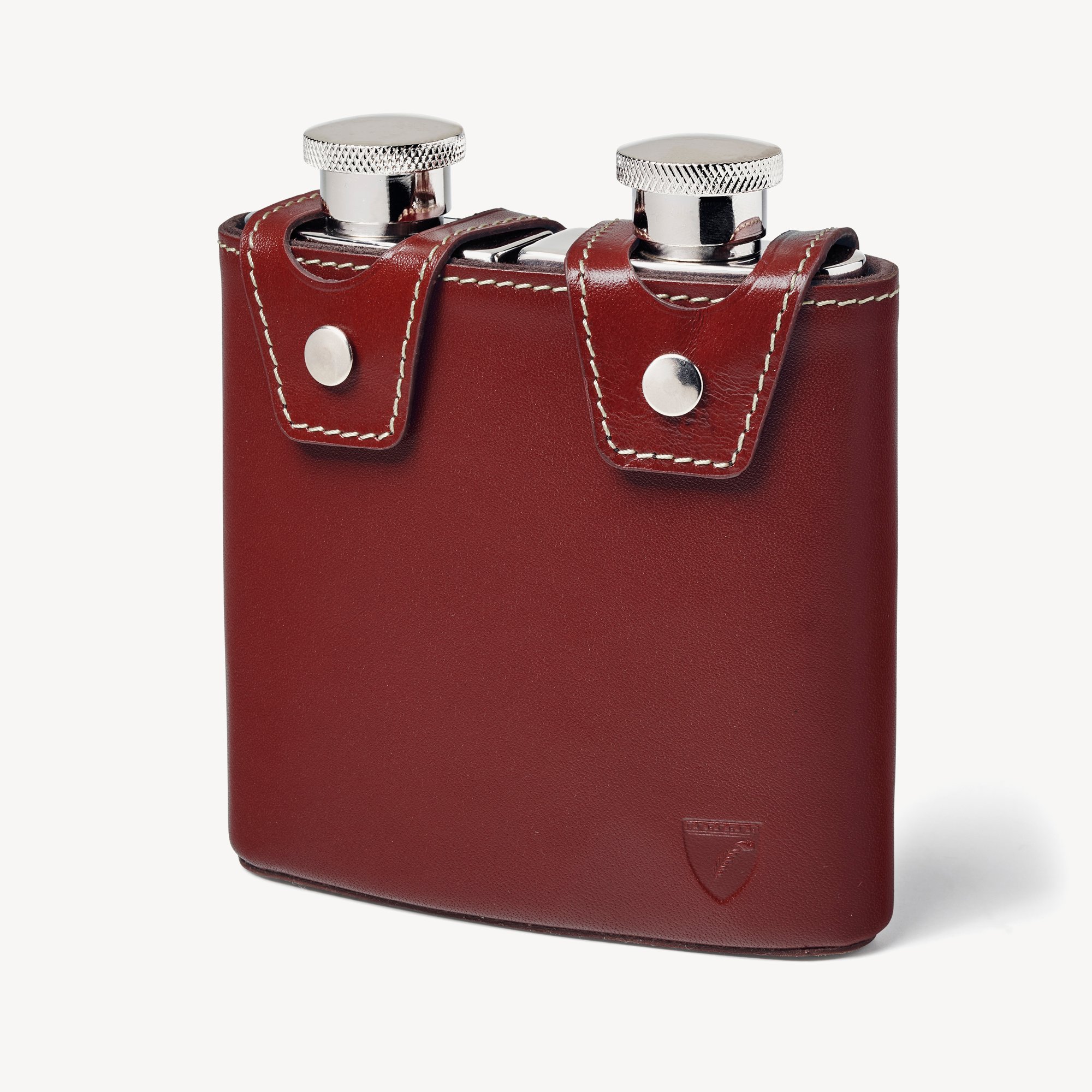 Double 6oz Leather Hip Flask