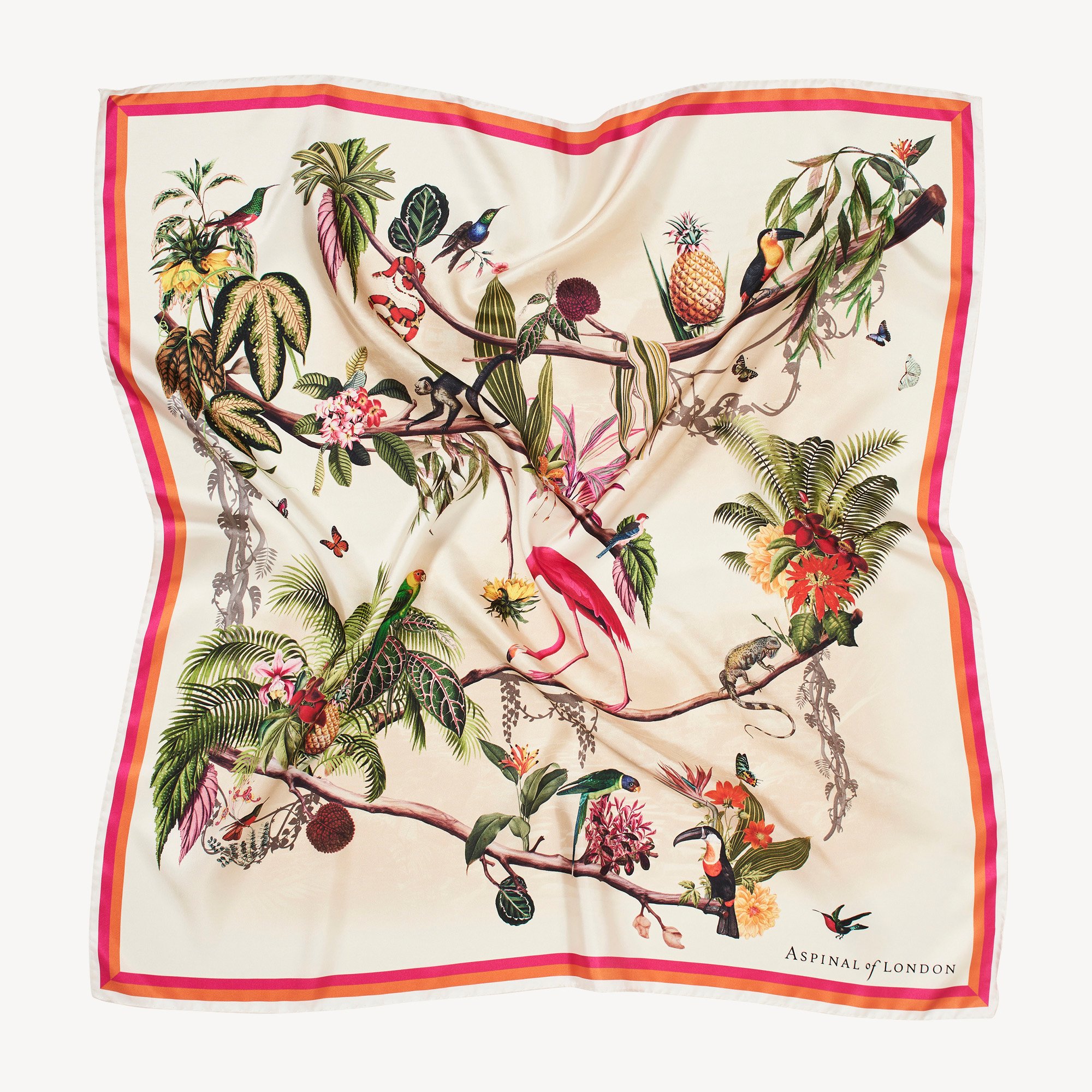 Tropical Garden Silk Scarf