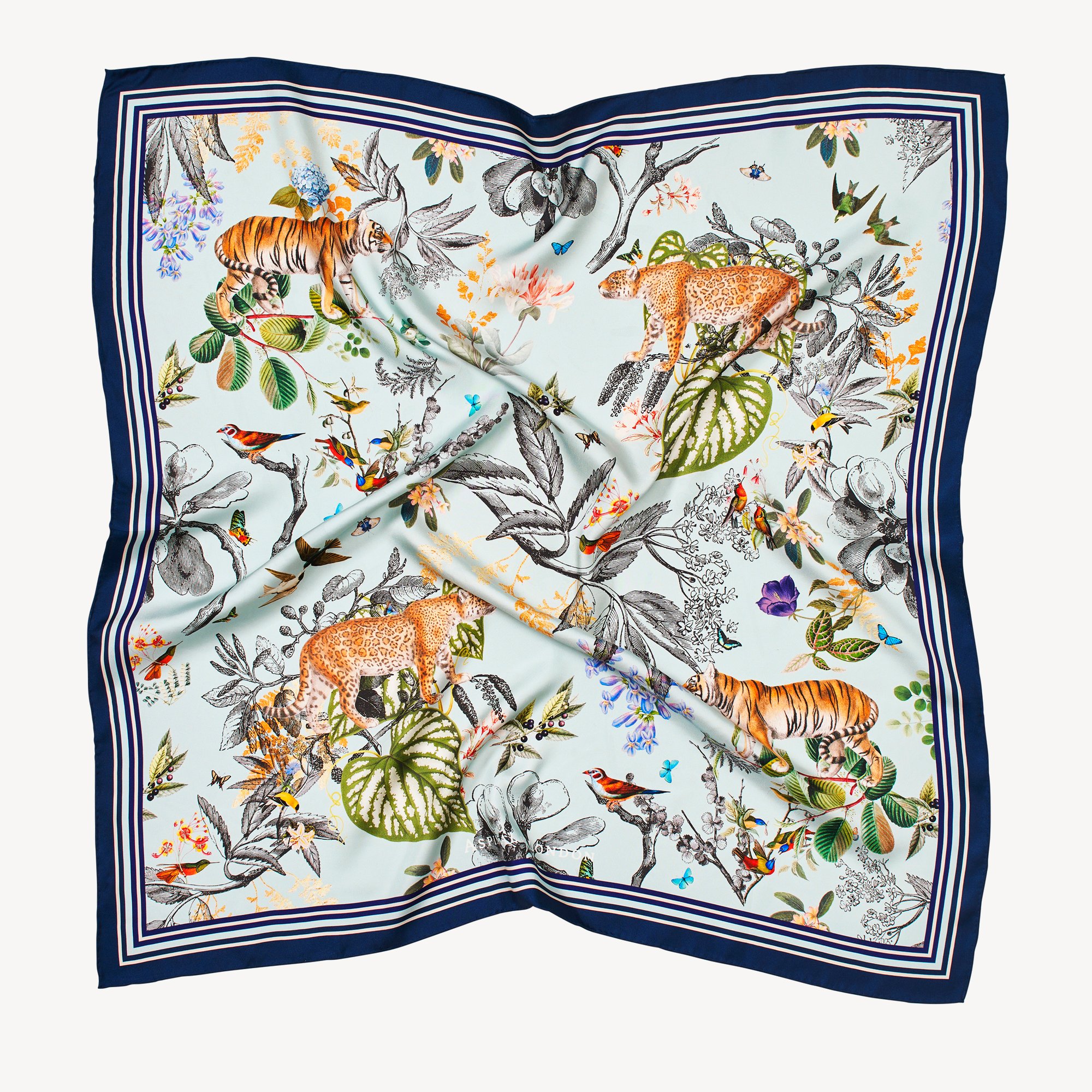 Tigers & Leopards Silk Scarf