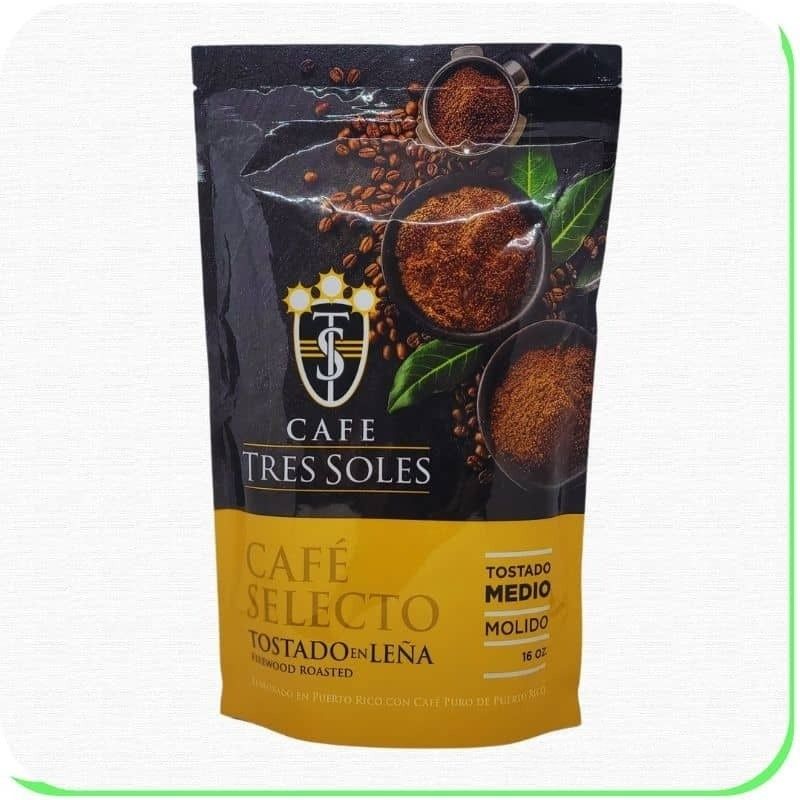 Tres Soles – fatüzeléses pörkölésű puerto ricói kávé