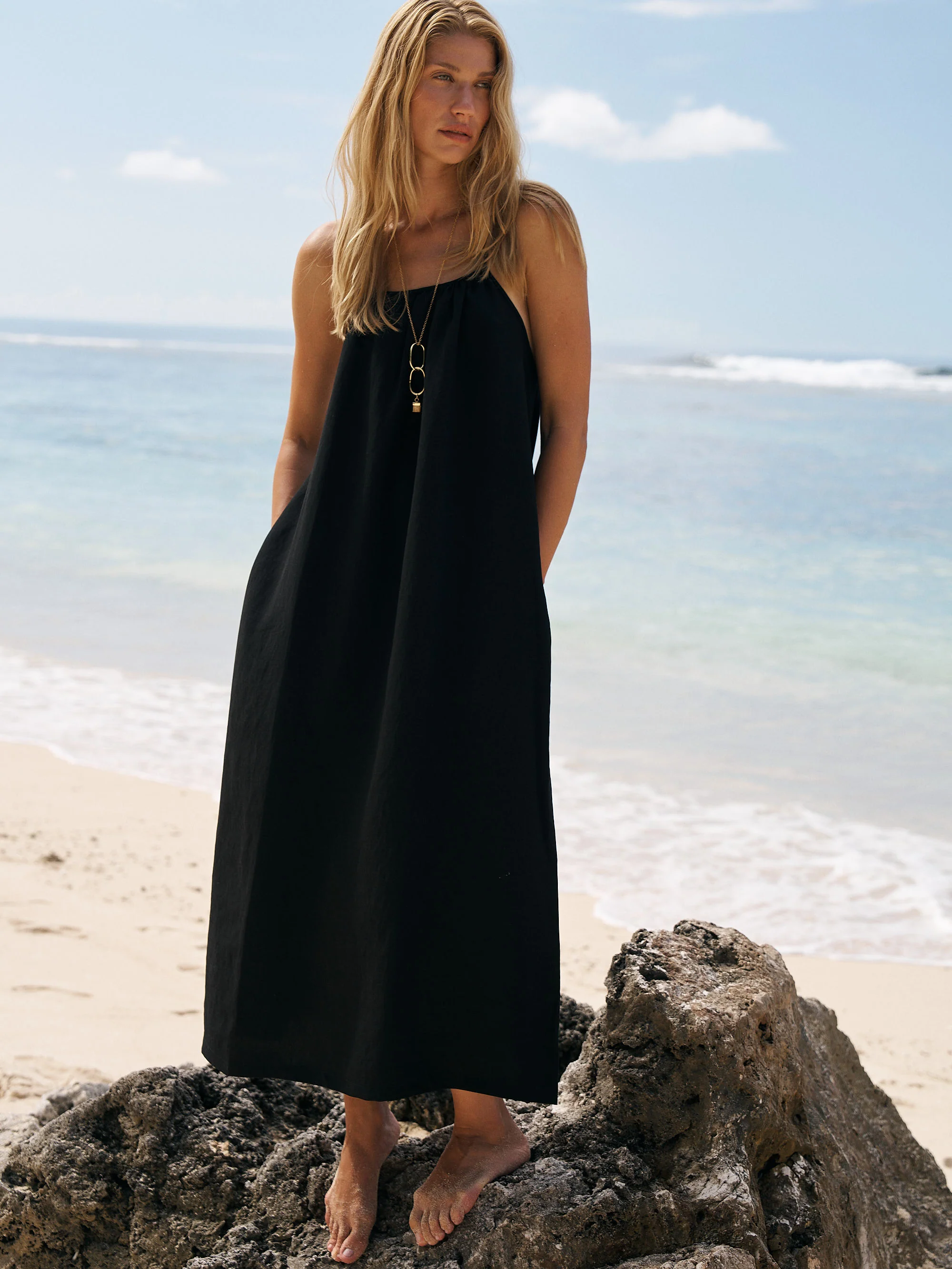 Bliss Flow Maxi Dress - Black