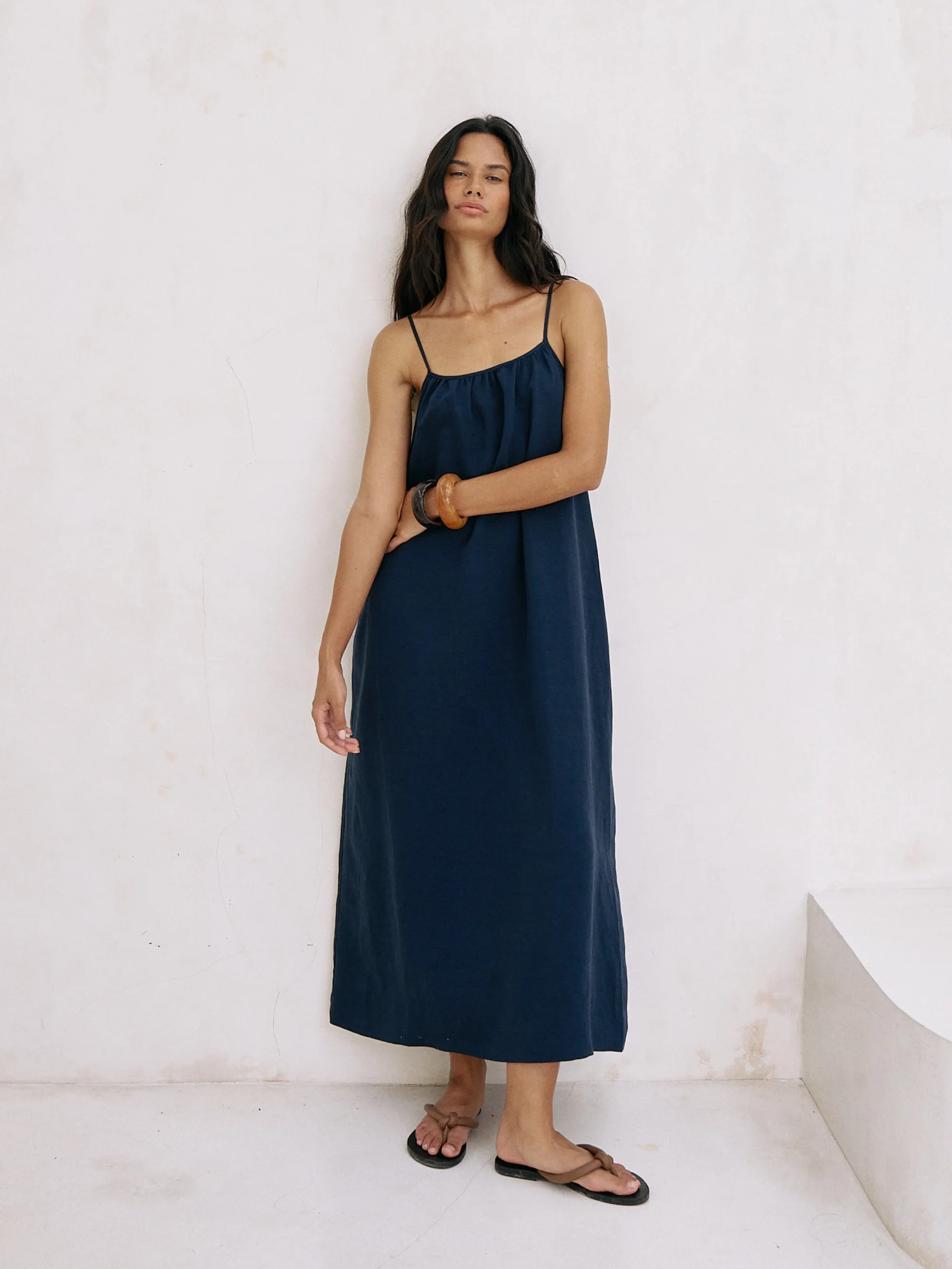 Bliss Flow Maxi Dress - Navy