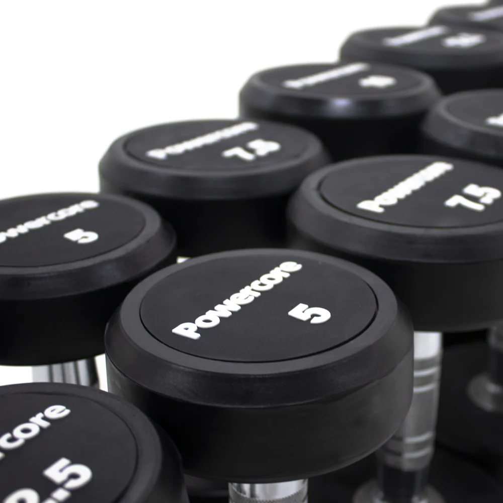 Powercore Rubber Dumbbells Set (2.5kg - 25kg)