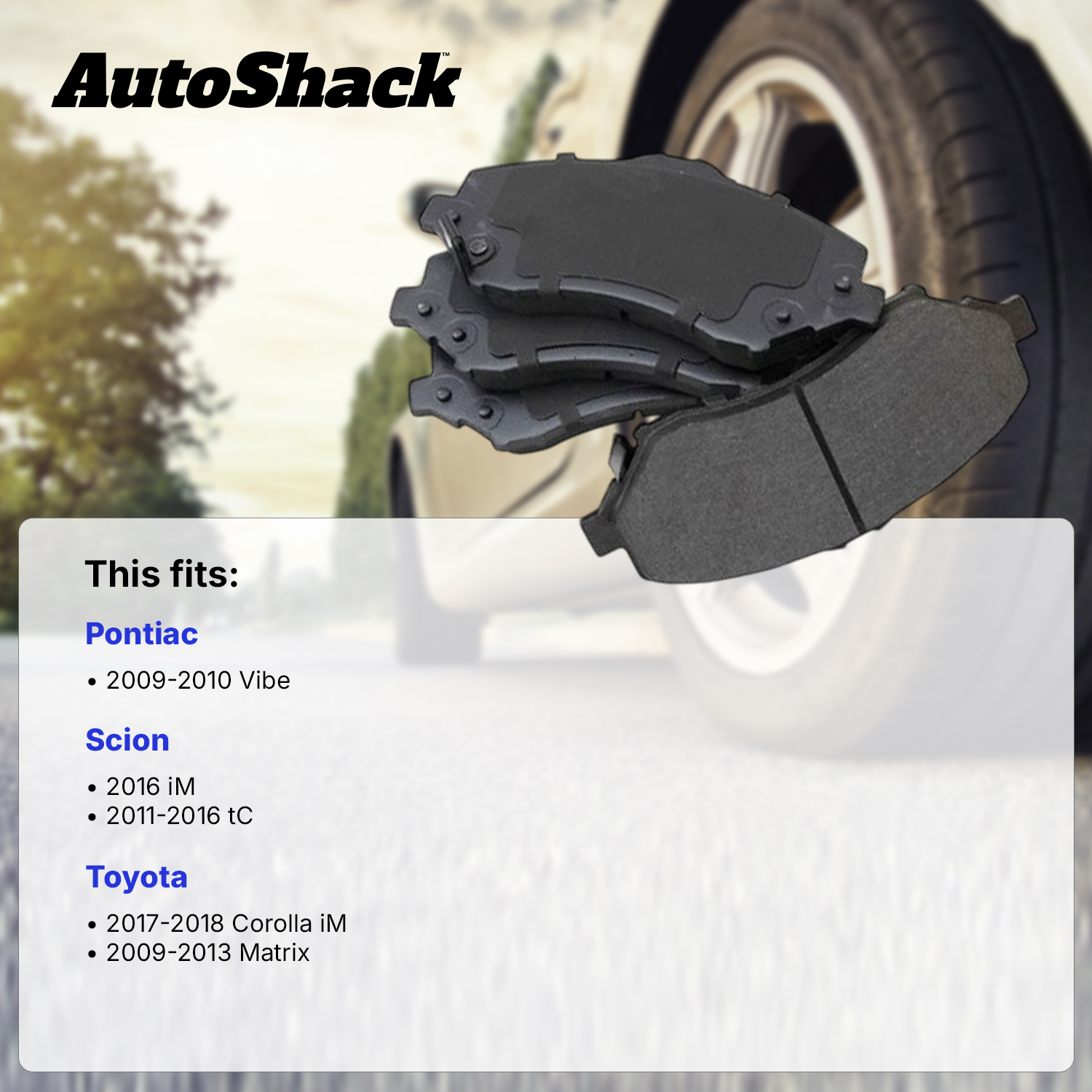 Front and Rear Ceramic Brake Pads Kit