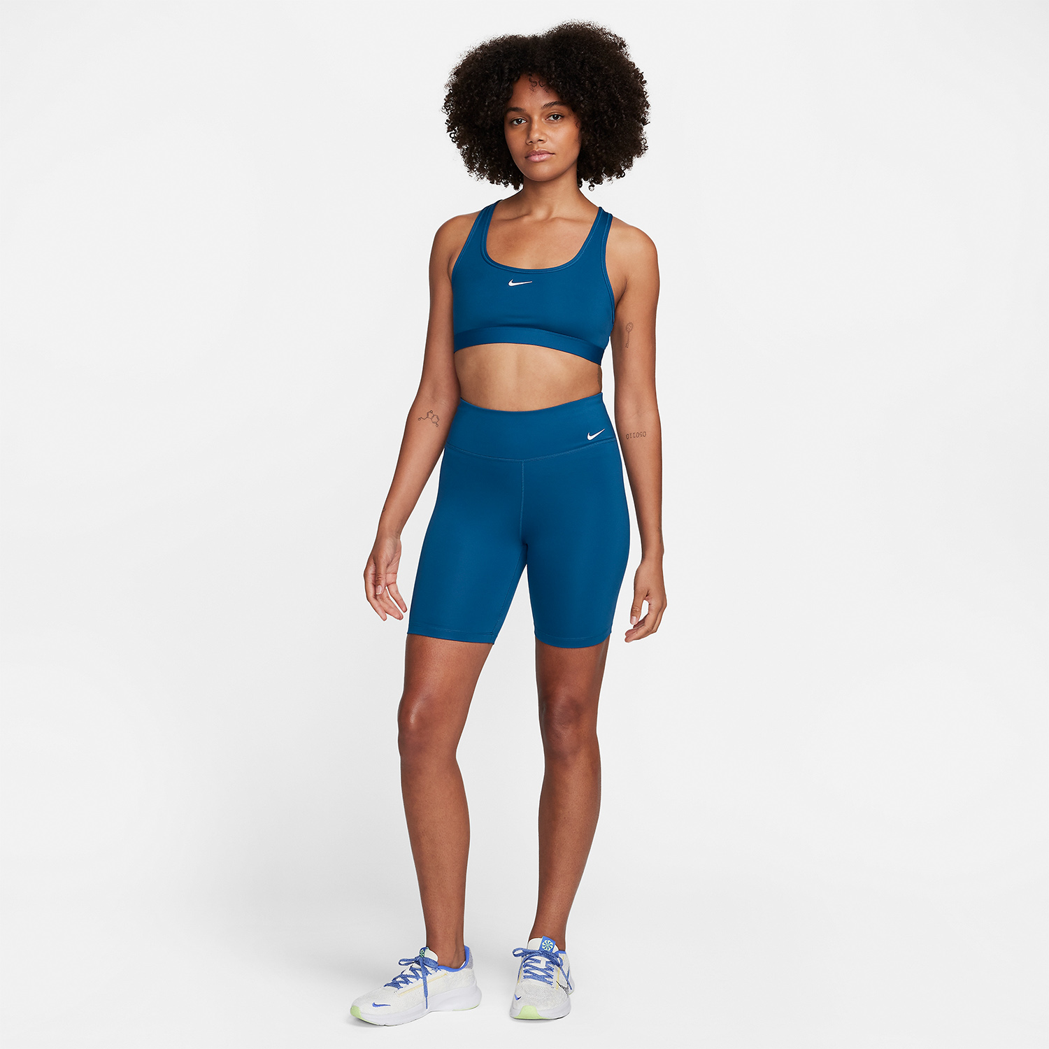 Nike One Mid Rise 7in Pantaloncini Court Blue/White