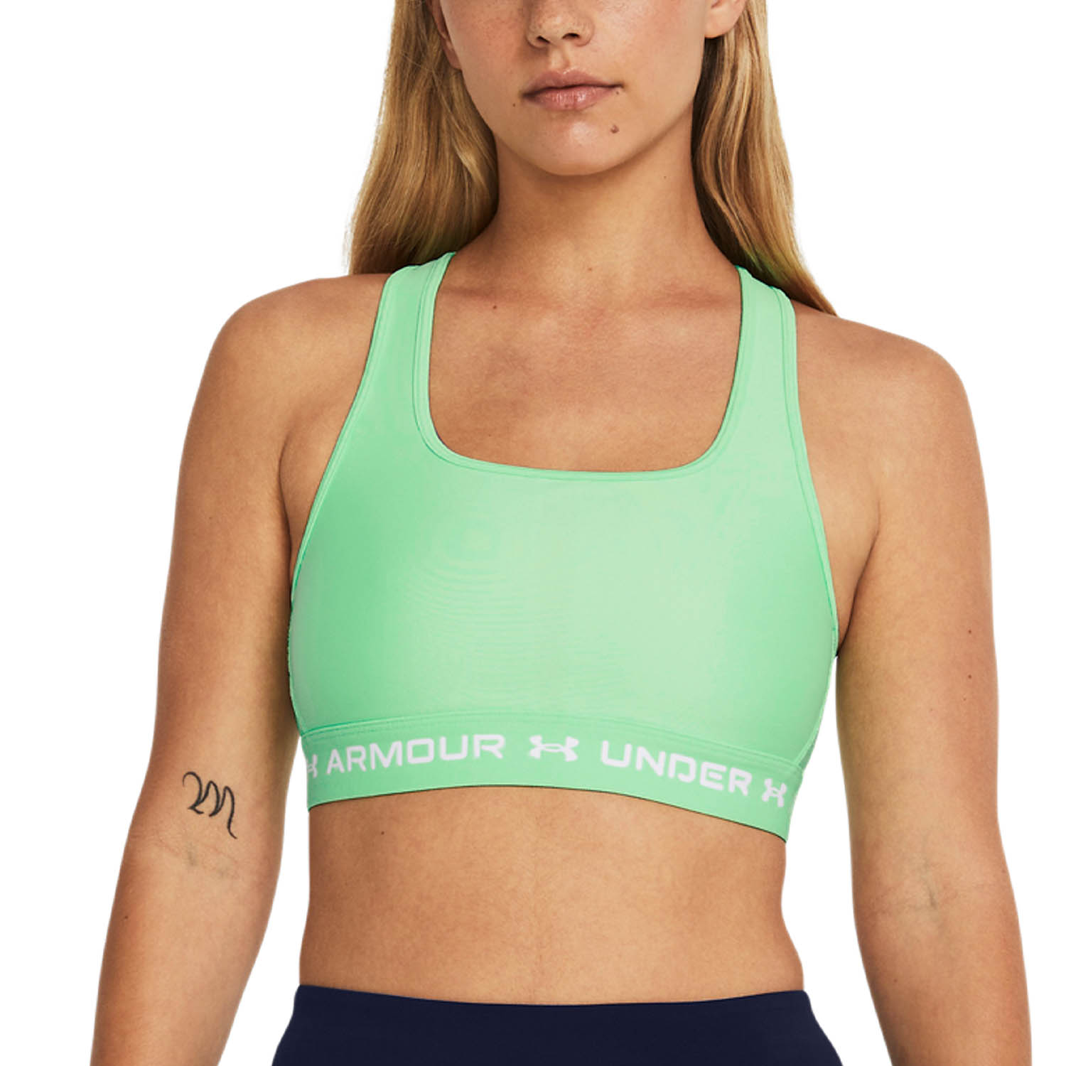 Under Armour Crossback Mid Reggiseno Sportivo Matrix Green/White