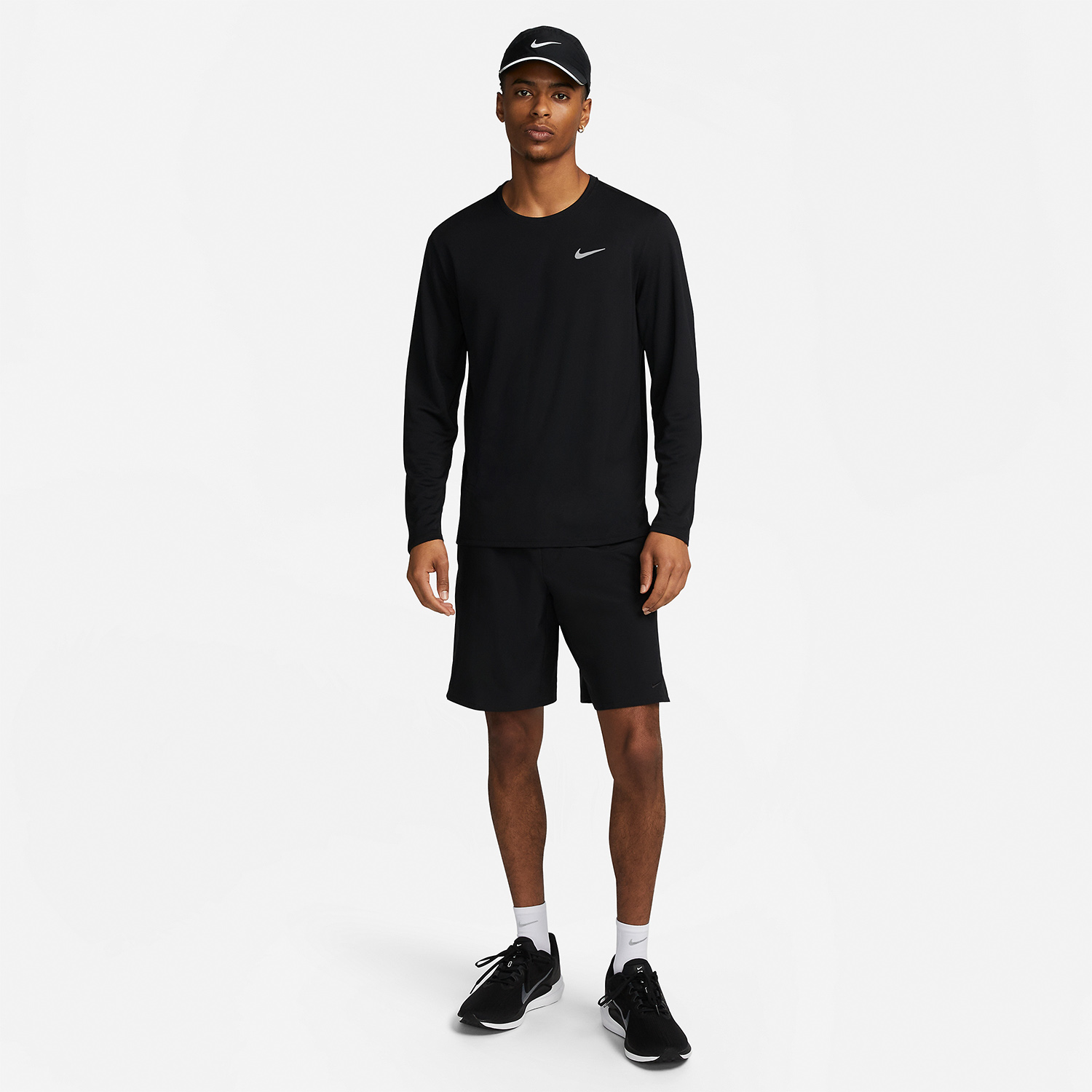 Nike Dri-FIT UV Miler Maglia Black/Reflective Silver