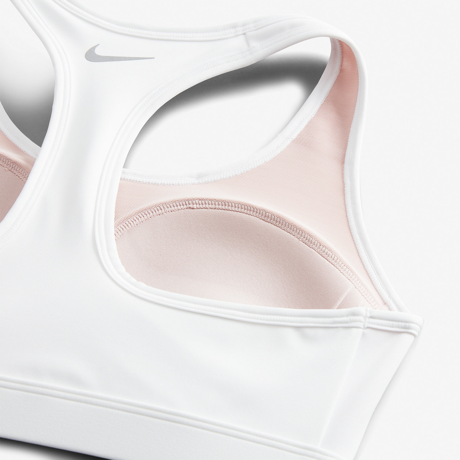 Nike Dri-FIT Swoosh Reggiseno Sportivo White/Black