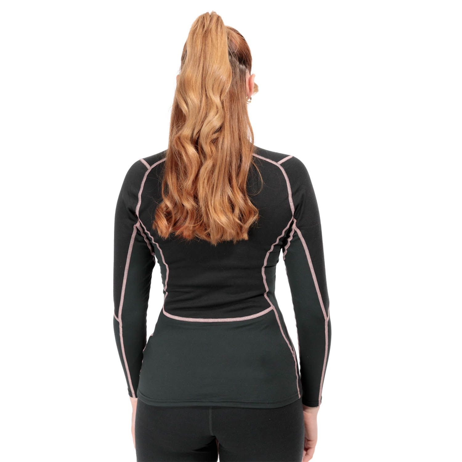 Mizuno Merino Wool Crew Maglia Black/Apricot Blush