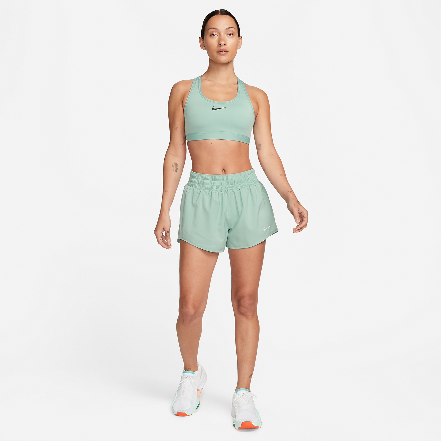 Nike Swoosh Dri-FIT Reggiseno Sportivo Mineral/Black