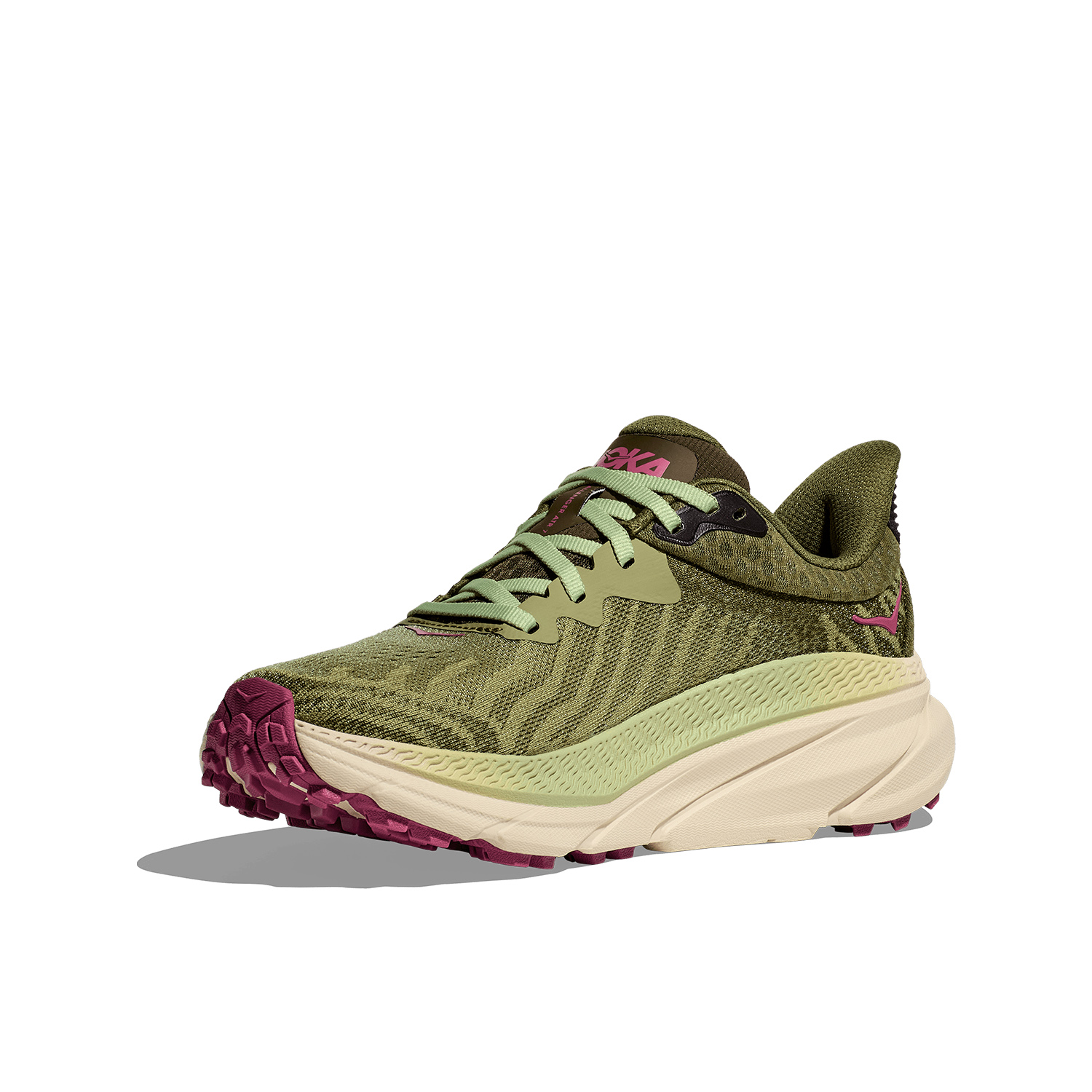 Hoka Challenger 7 Wide Forest Floor/Beet Root