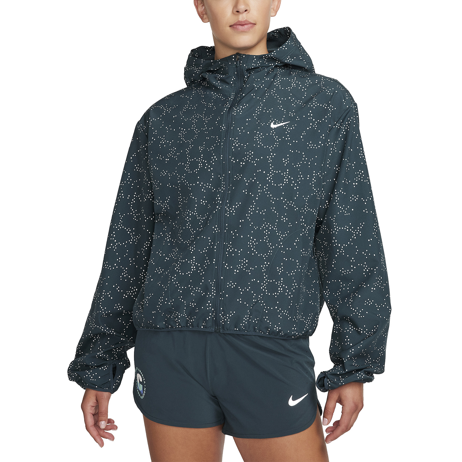 Nike Dri-FIT Logo Giacca Deep Jungle/Reflective Silver