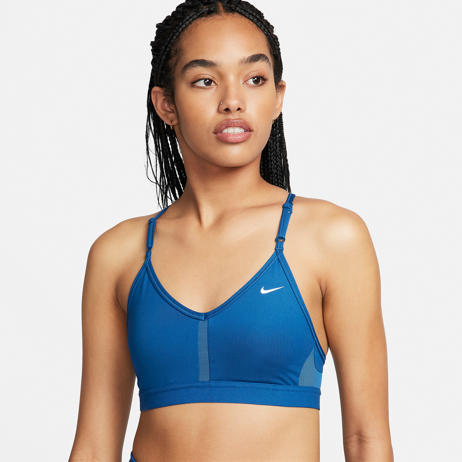 Nike Indy Reggiseno Sportivo Court Blue/White