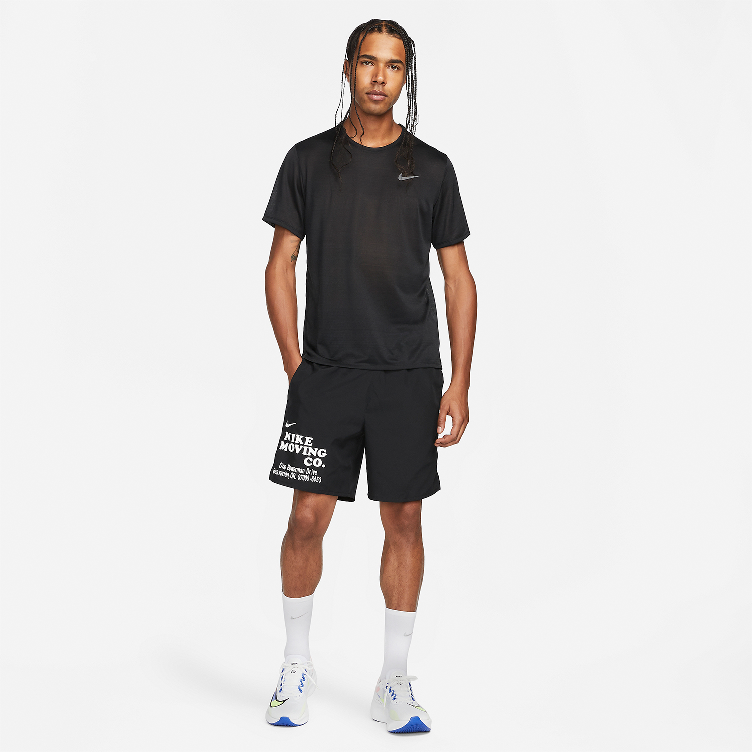 Nike Dri-FIT Miler Breathe Maglietta Black/Reflective Silver