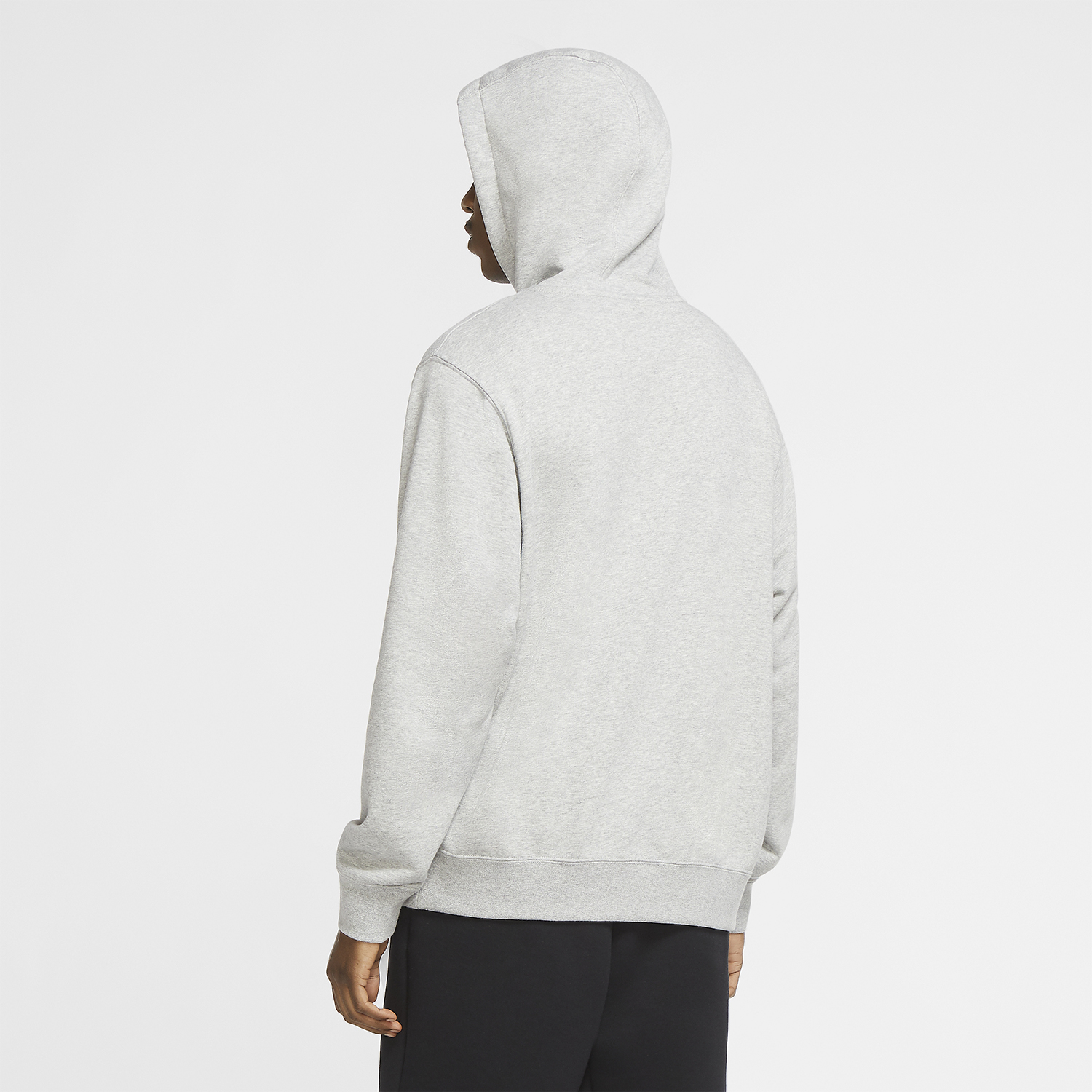 Nike Club Swoosh Felpa Dark Grey Heather/Matte Silver/White