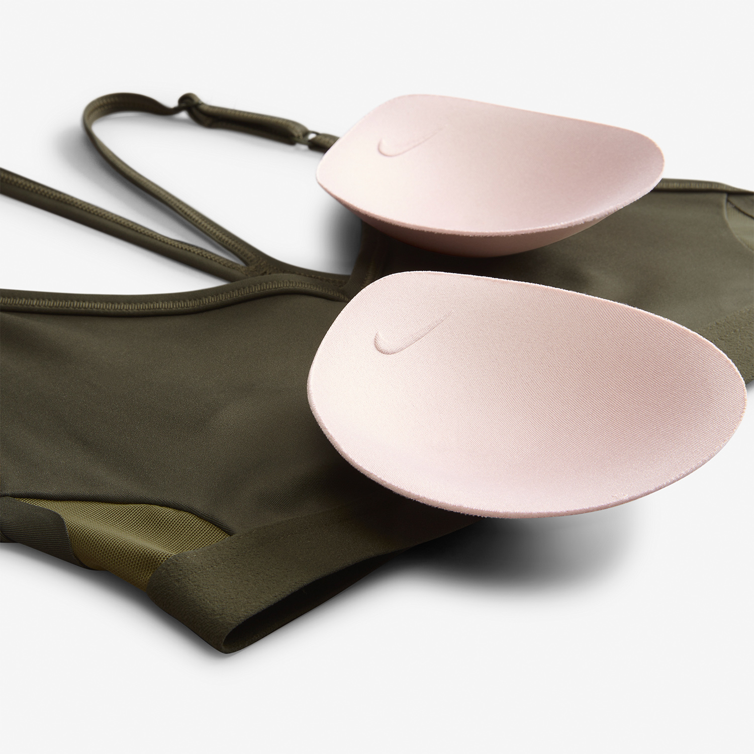 Nike Indy Reggiseno Sportivo Cargo Khaki/Medium Olive/White