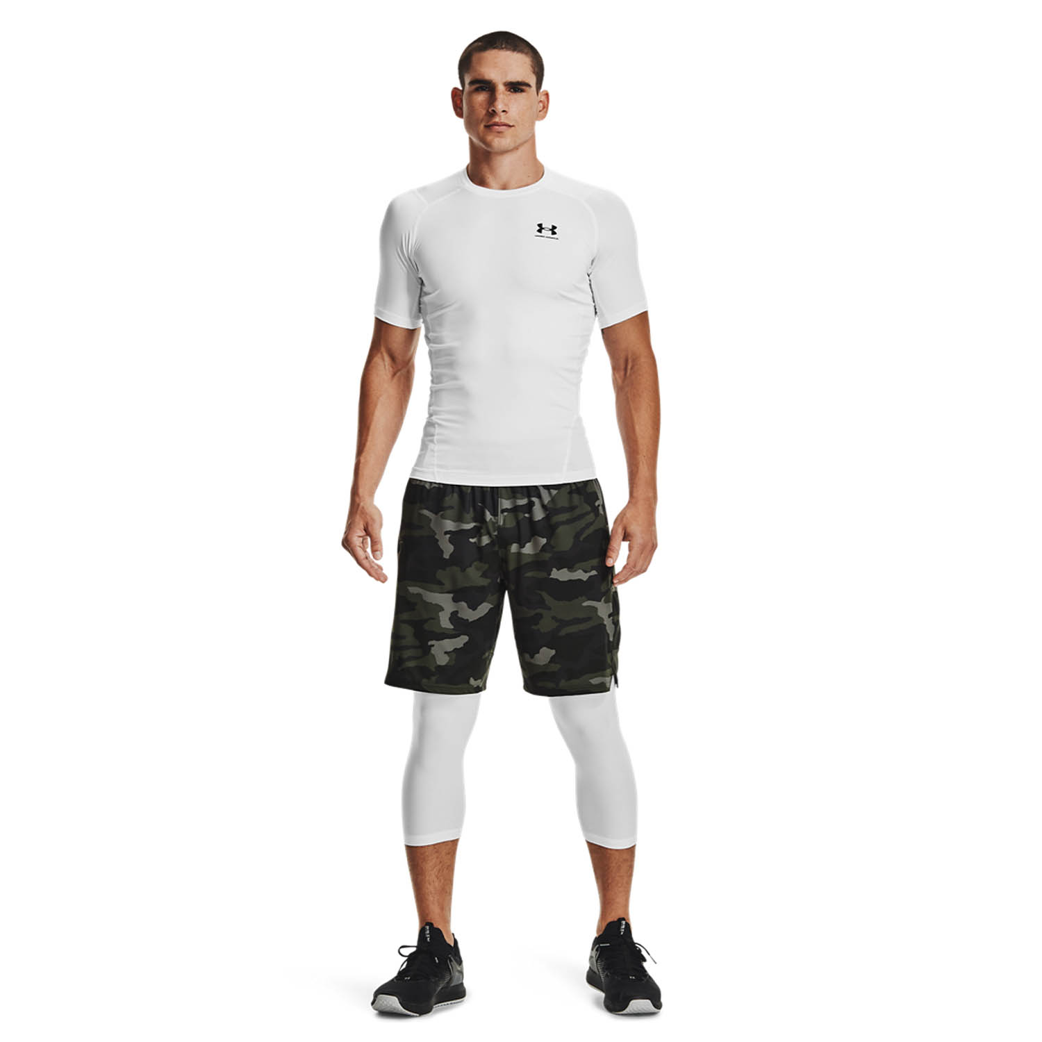 Under Armour HeatGear Compression Logo Maglietta White/Black