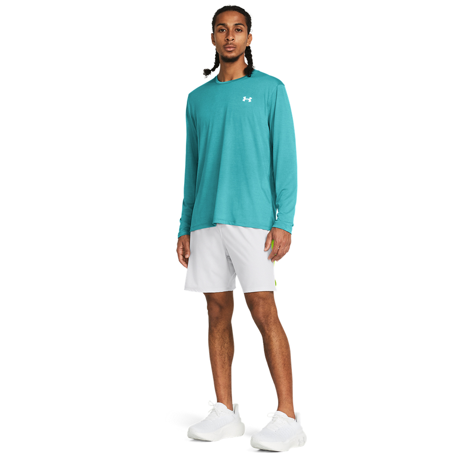 Under Armour Launch Elite 7in Pantaloncini Halo Grey/High Vis Yellow/Reflective