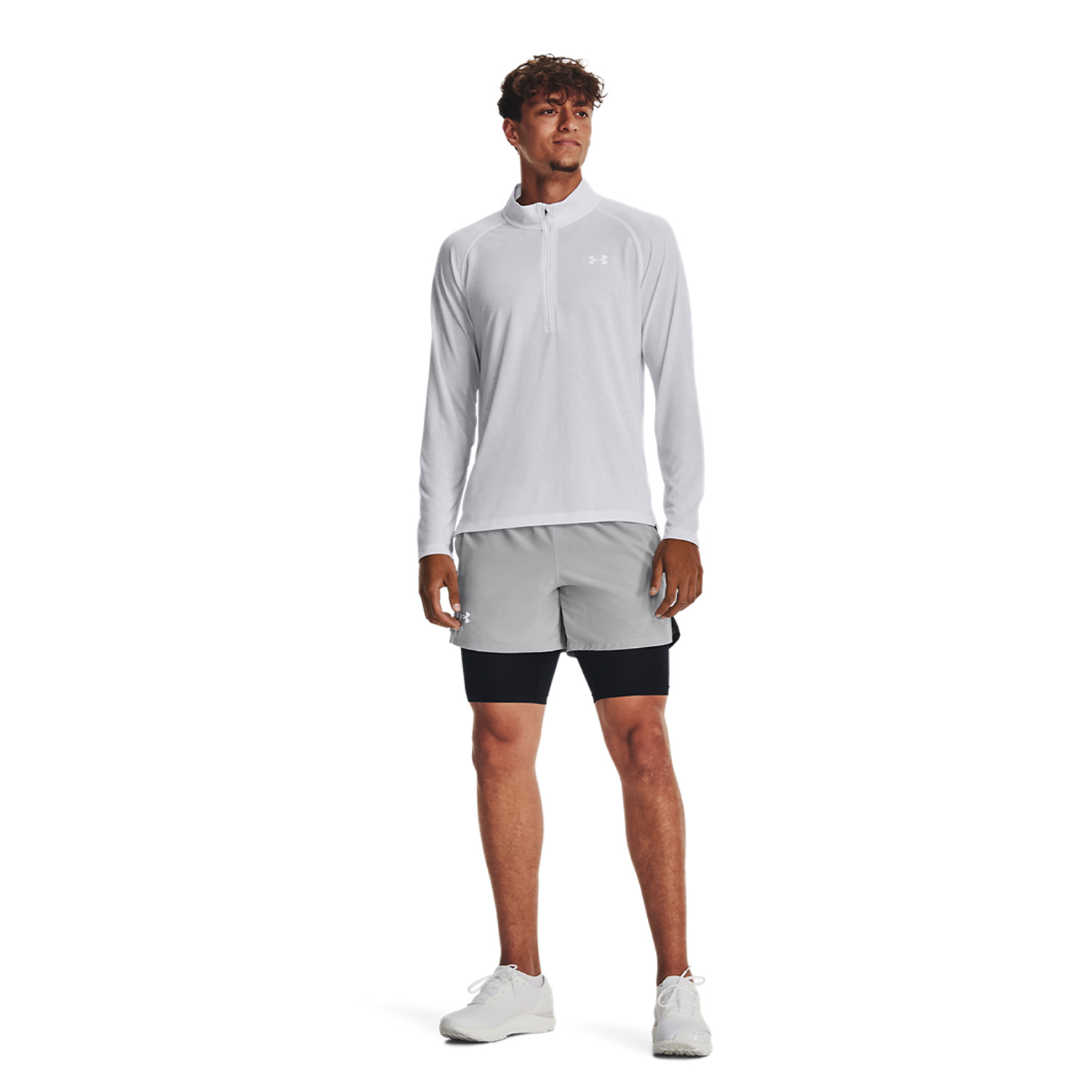 Under Armour Streaker Half Zip Maglia White/Reflective