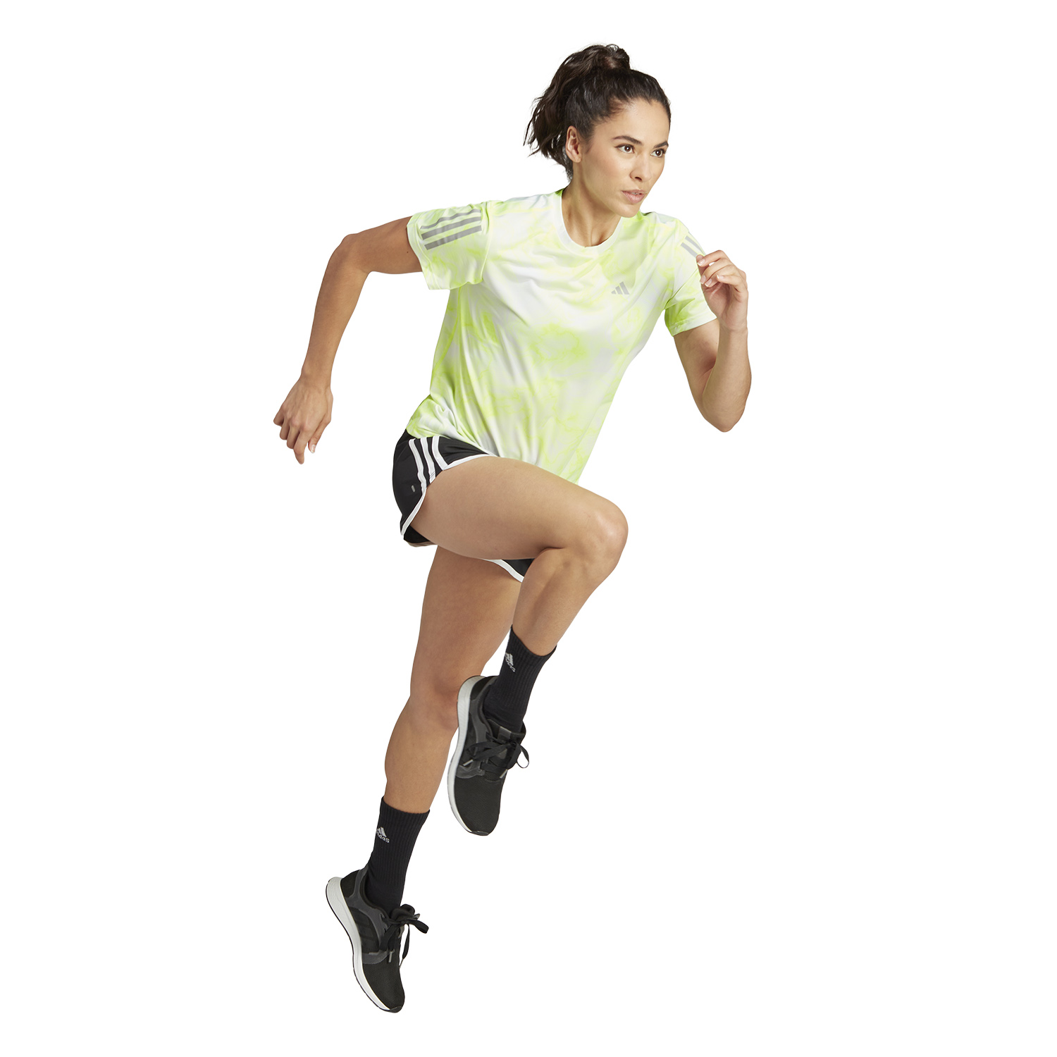 adidas Own The Run Maglietta White/Lucid Lemon