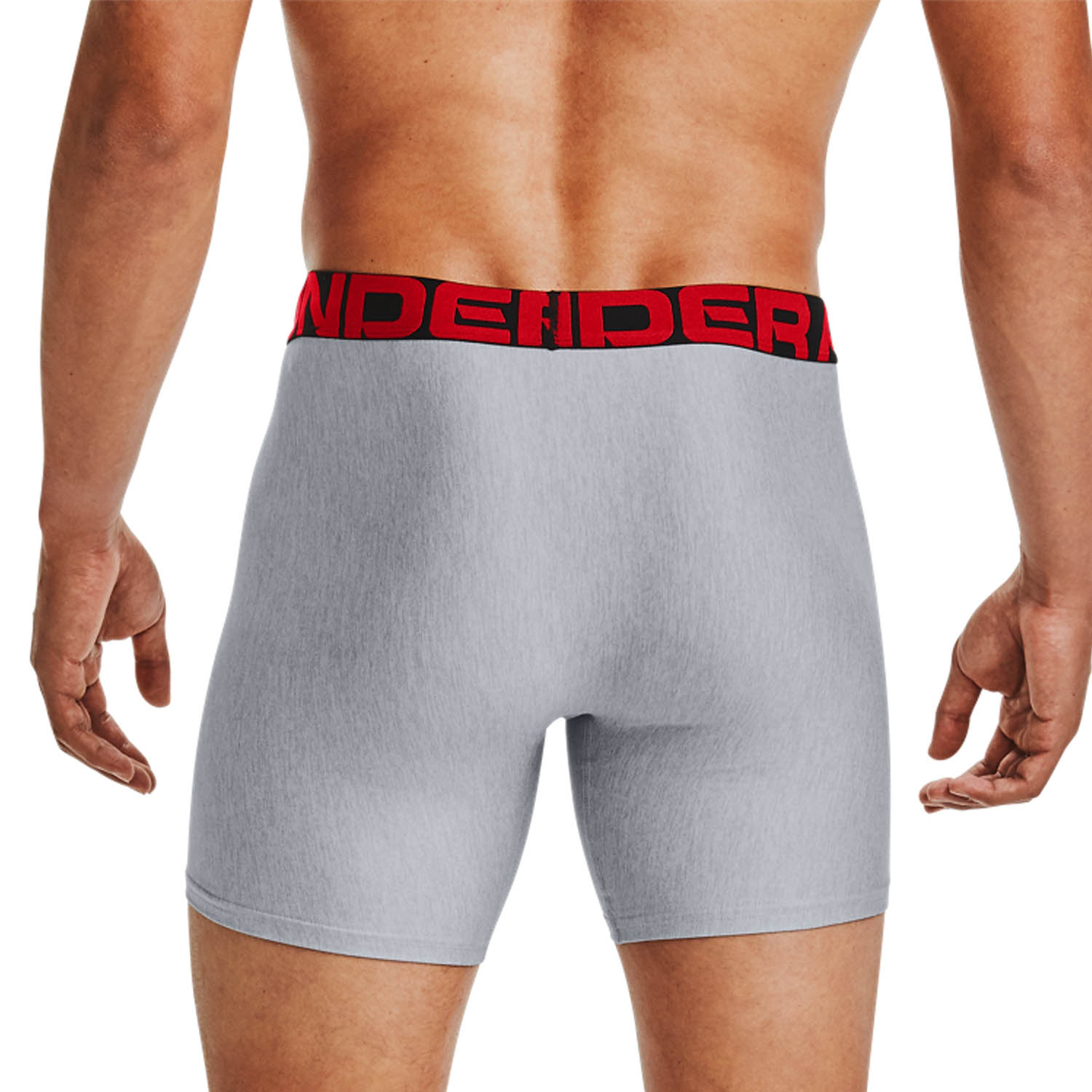 Under Armour Tech 6in x 2 Boxer Mod Gray Light Heather/Jet Gray Light Heather