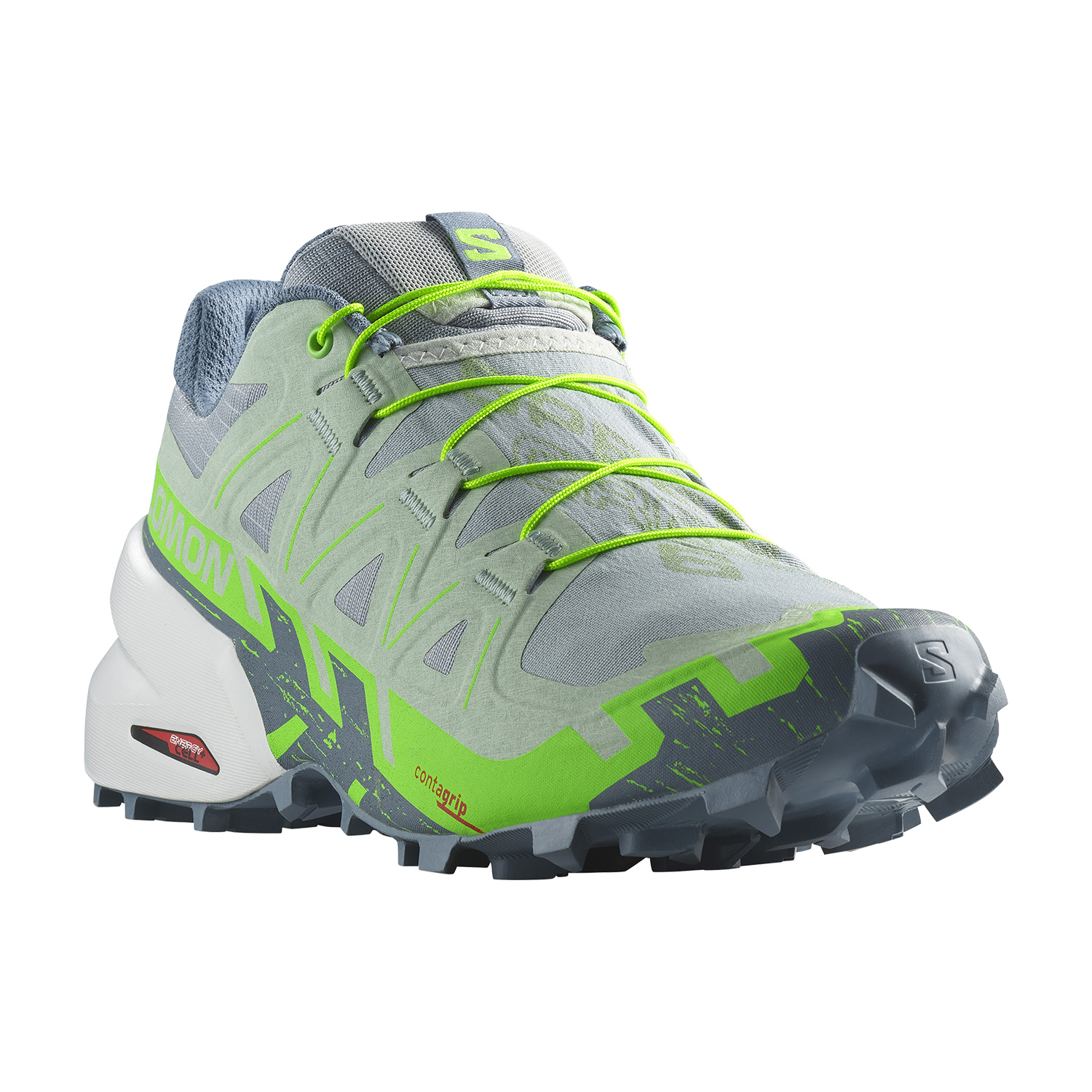 Salomon Speedcross 6 Quarry/Green Gecko/Flint Stone
