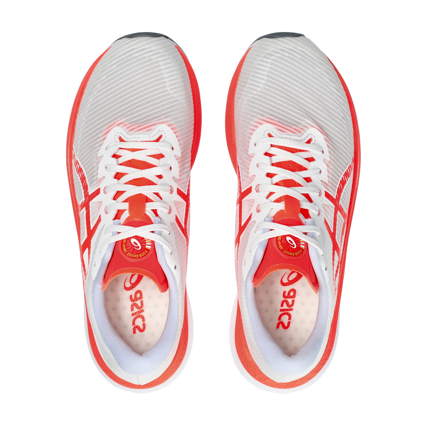 Asics Magic Speed 3 White/Sunrise Red