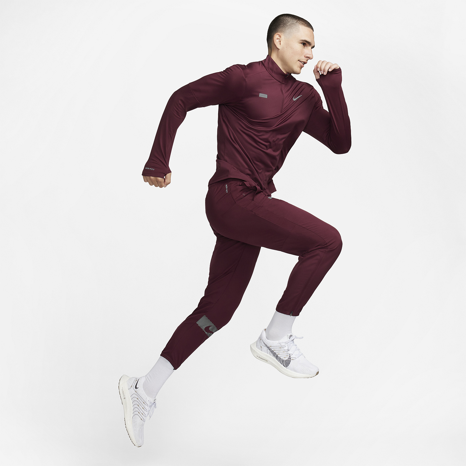 Nike Element Flash Maglia Night Maroon/Reflective Silver