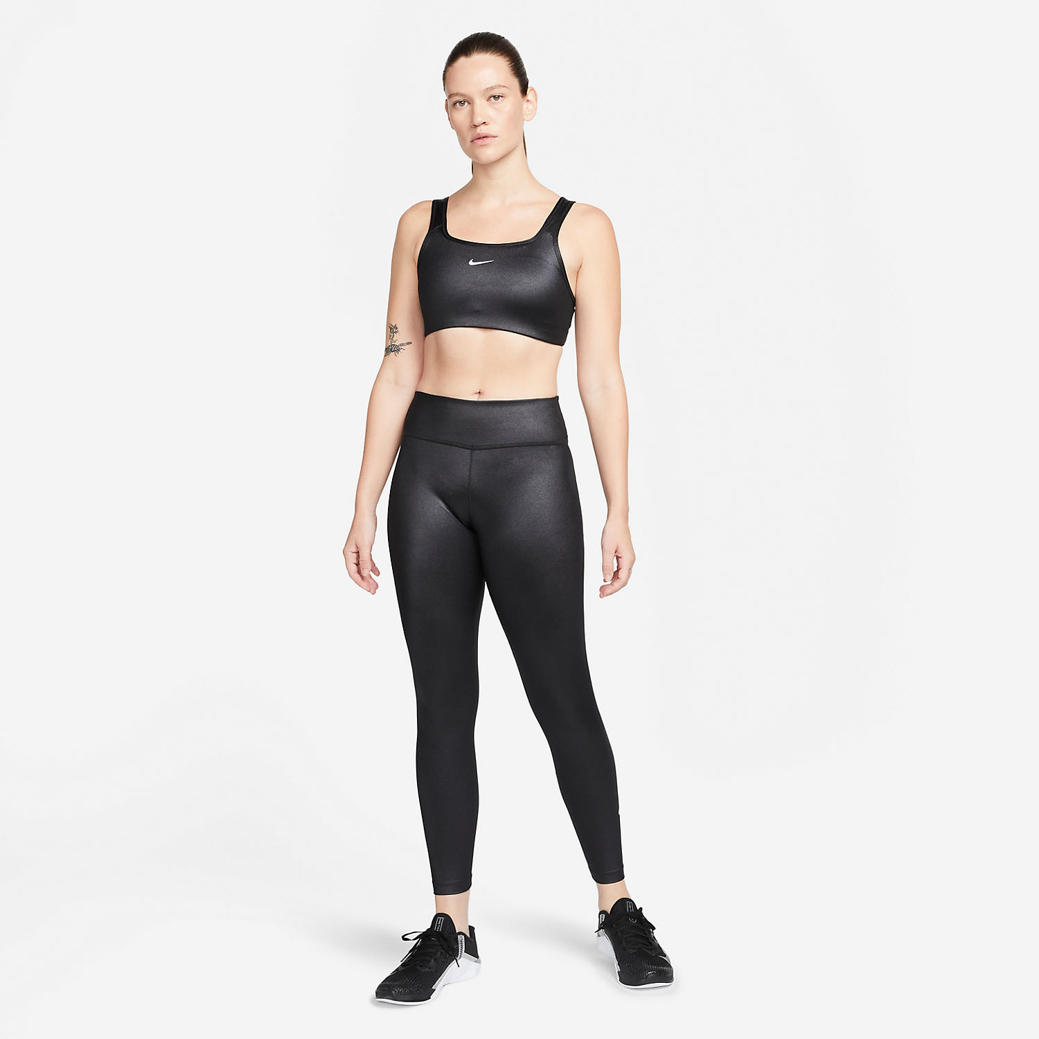 Nike Dri-FIT Shine Reggiseno Sportivo Black/White