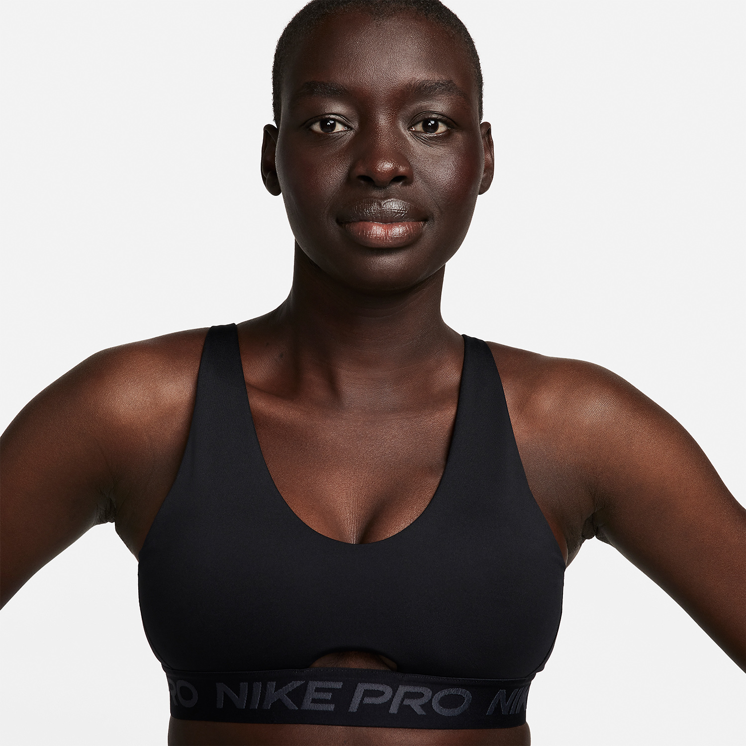 Nike Pro Indy Plunge Reggiseno Sportivo Black/Anthracite/White