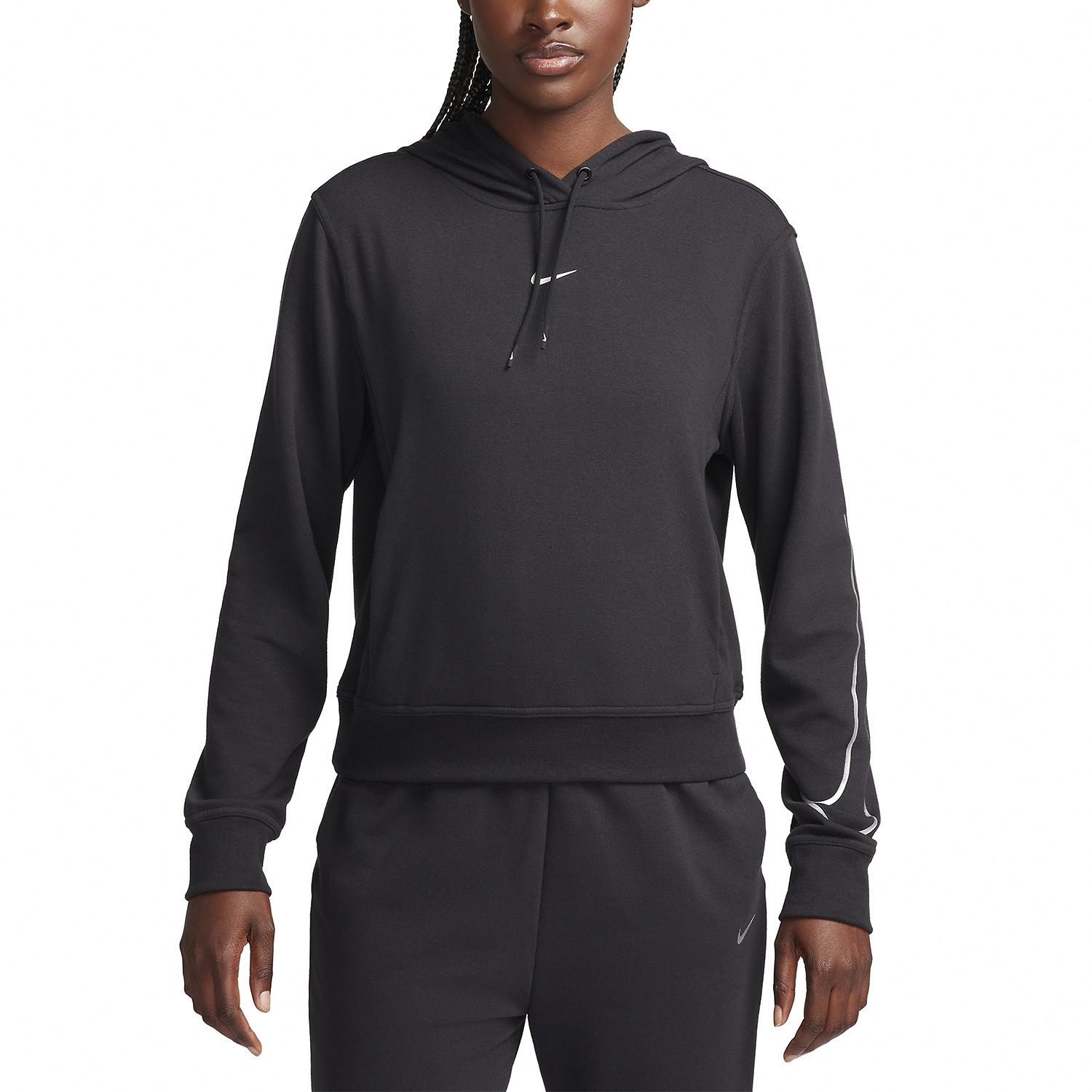 Nike Pro Dri-FIT One Felpa Black/Metallic Silver